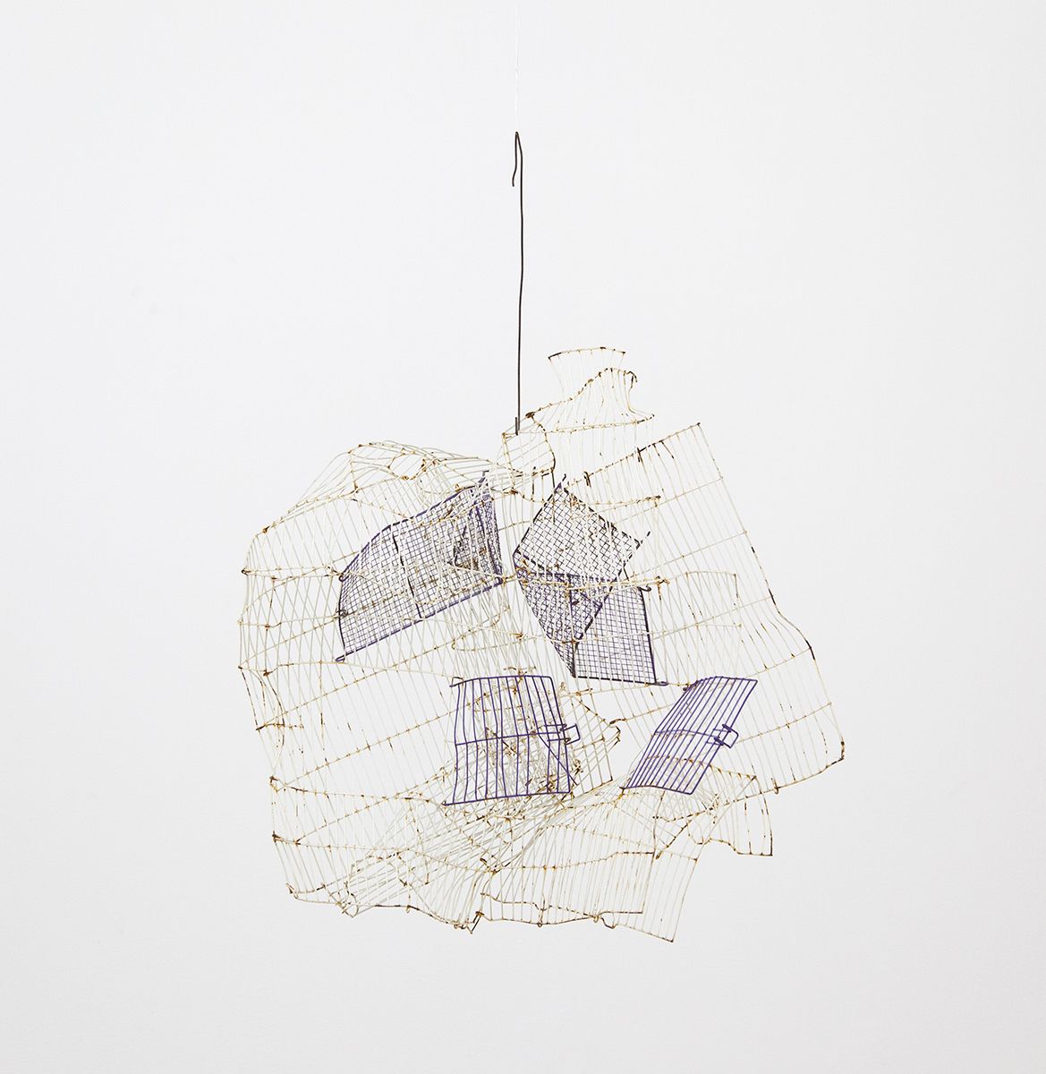 Gedi Sibony The Shivered, 2018 Birdcage, wire 34 x 26 x 12 inches (86.4 x 66 x 30.5 cm)