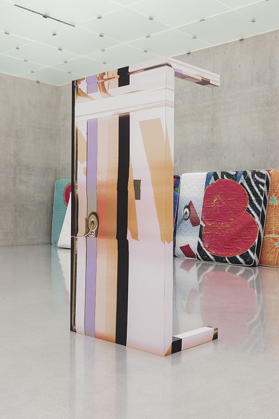 Guyton \ Walker Canstripe_Easter_Table, 2012 Printed Formica table 30 1/2 x 94 1/8 x 46 inches (77.5 x 239.1 x 116.8 cm)