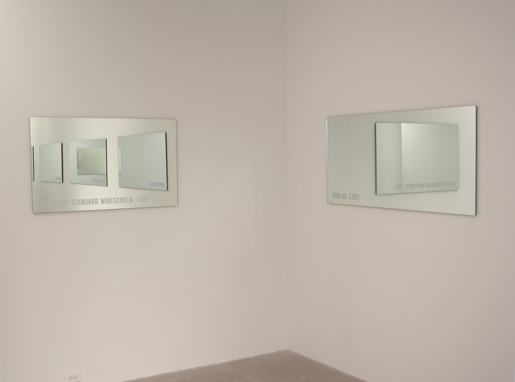Installation view, Greene Naftali, New York, 2005