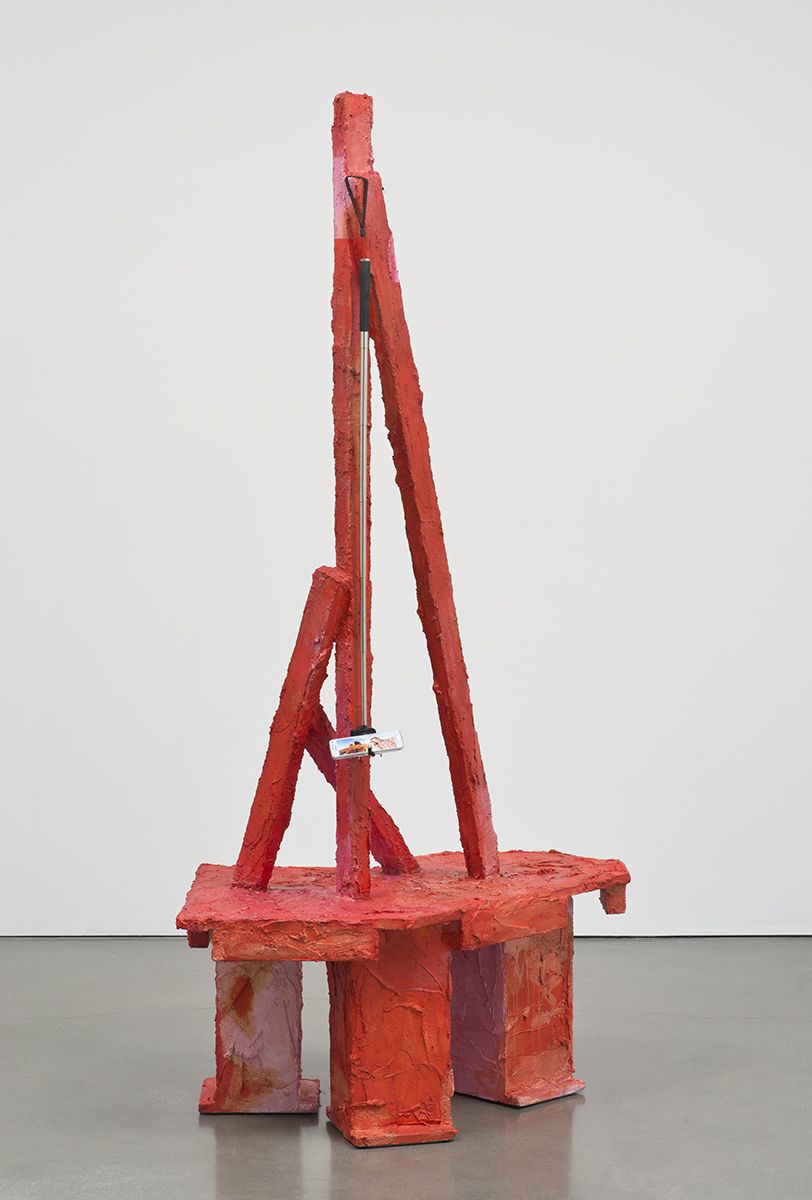 Rachel Harrison Chimney Rock, 2015 Wood, polystyrene, cement, and acrylic 81 1/4 x 35 1/2 x 29 1/4 inches (206.4 x 90.2 x 74.3 cm)