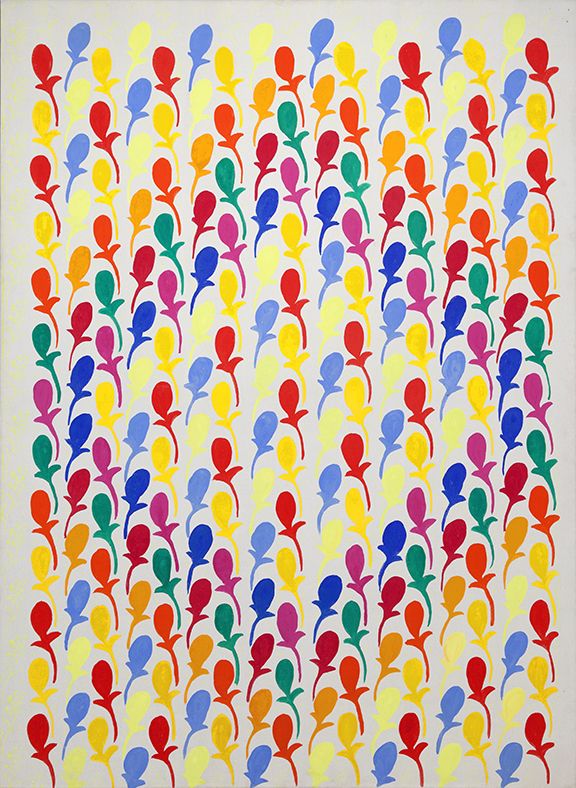 Konrad Lueg, Waschlappen, 1965, Casein tempera on canvas, 78 3/4 x 57 inches