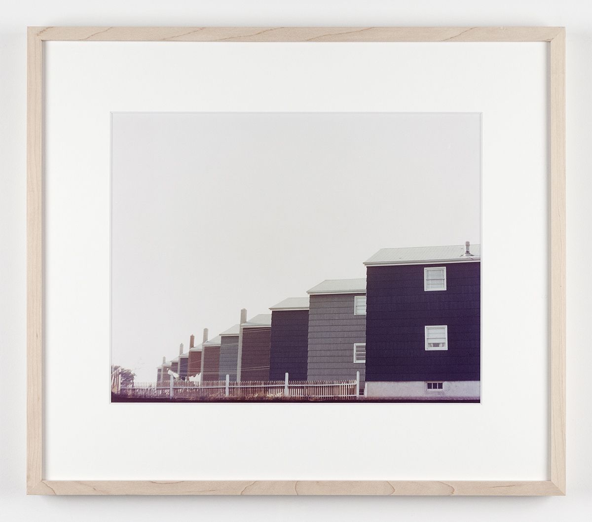 Dan Graham Row of Tract Houses, Bayonne, New Jersey, 1966 C-print Framed: 17 1/8 x 19 3/4 inches (43.5 x 50.2 cm)
