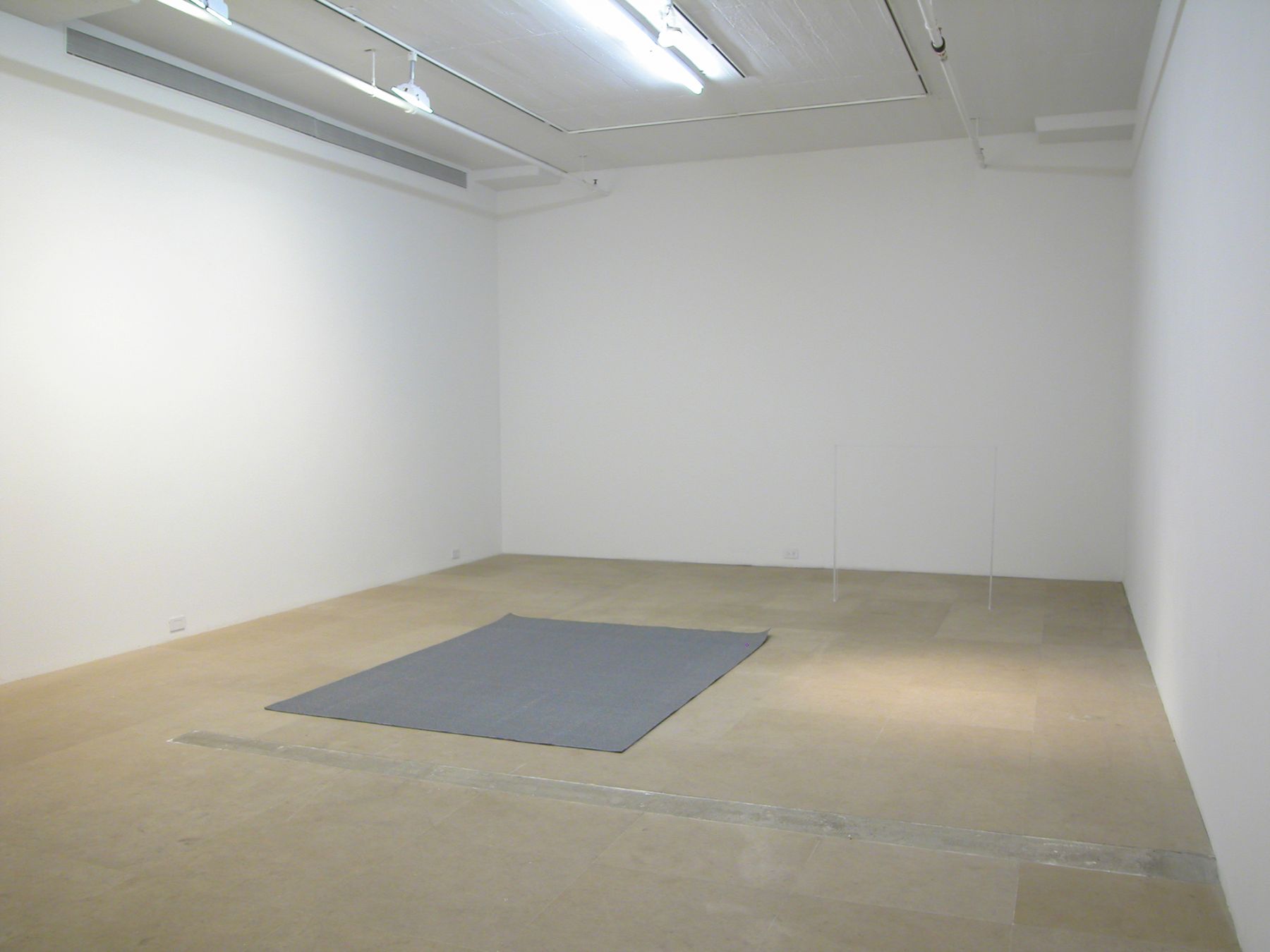 Gedi Sibony, Ultimately Even This Will Disappear, 2007, carpet, plexiglass, spotlight, Dimensions variable