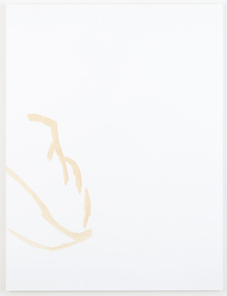 Michael Krebber Herbes de Provence, La baguette, 2018 Acrylic on canvas 78 x 59 inches (198.1 x 149.9 cm)