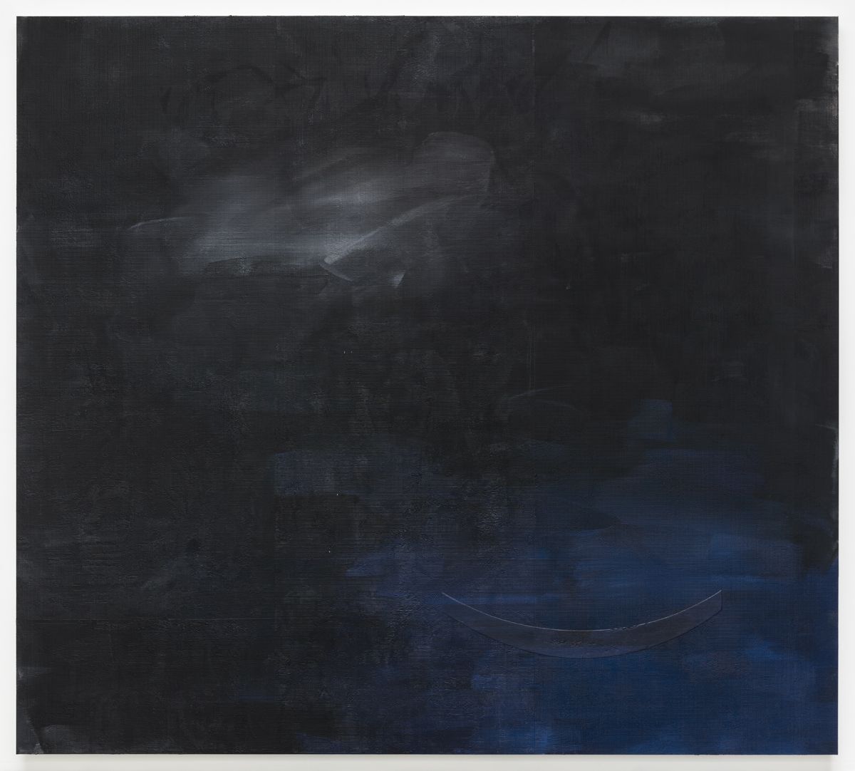Jacqueline Humphries ☁️), 2019, Oil on linen, 114 x 127 inches (289.6 x 322.6 cm)