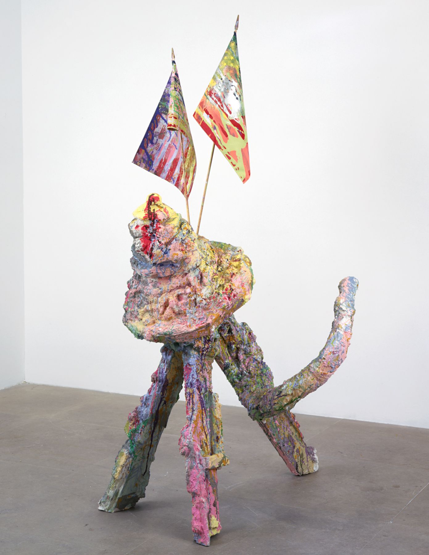 Hey Joe, 2004, mixed media sculpture, 71 x 35 x 30 inches
