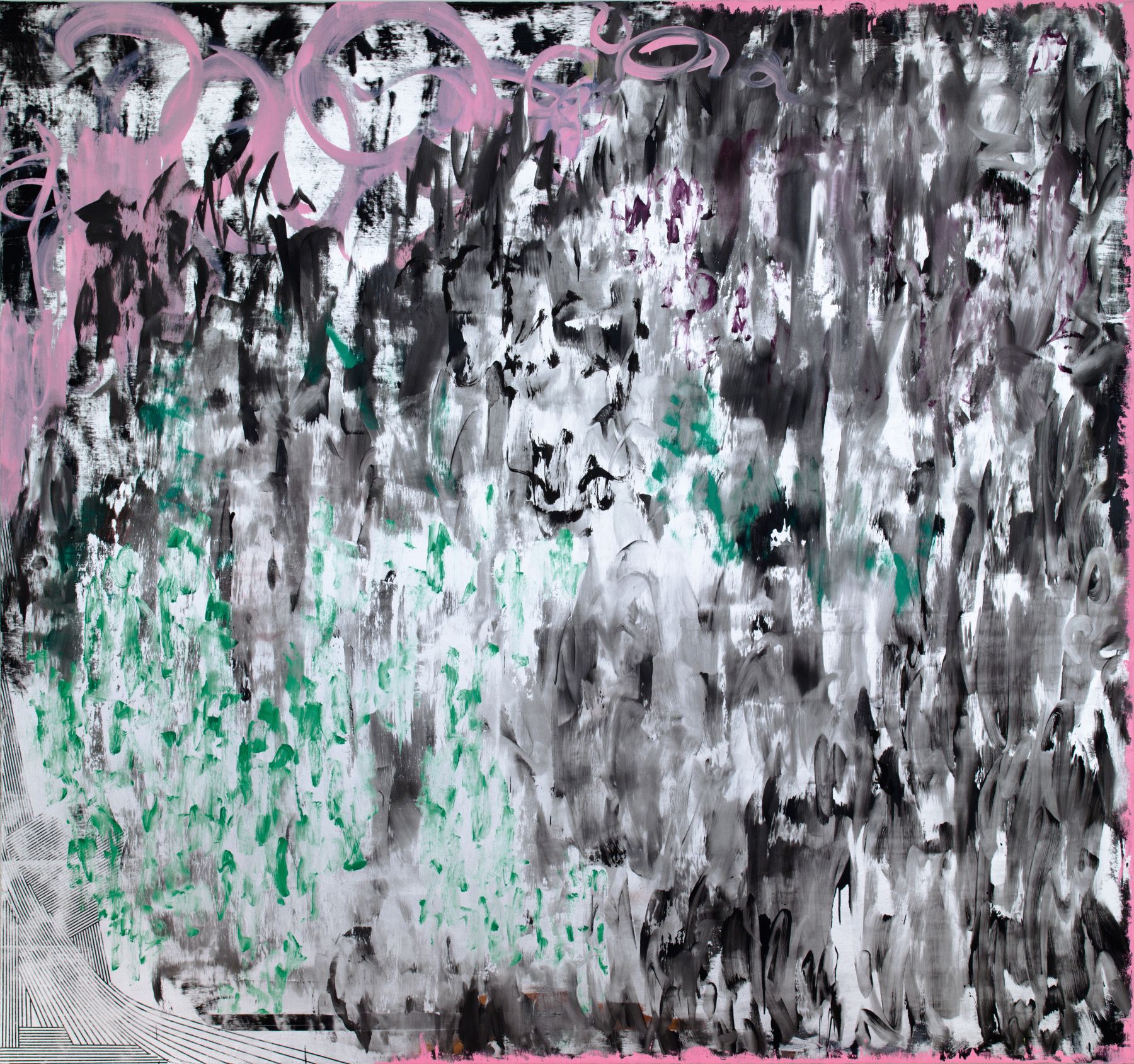 Jacqueline Humphries Untitled 2011 oil on canvas 90 x 96 inches