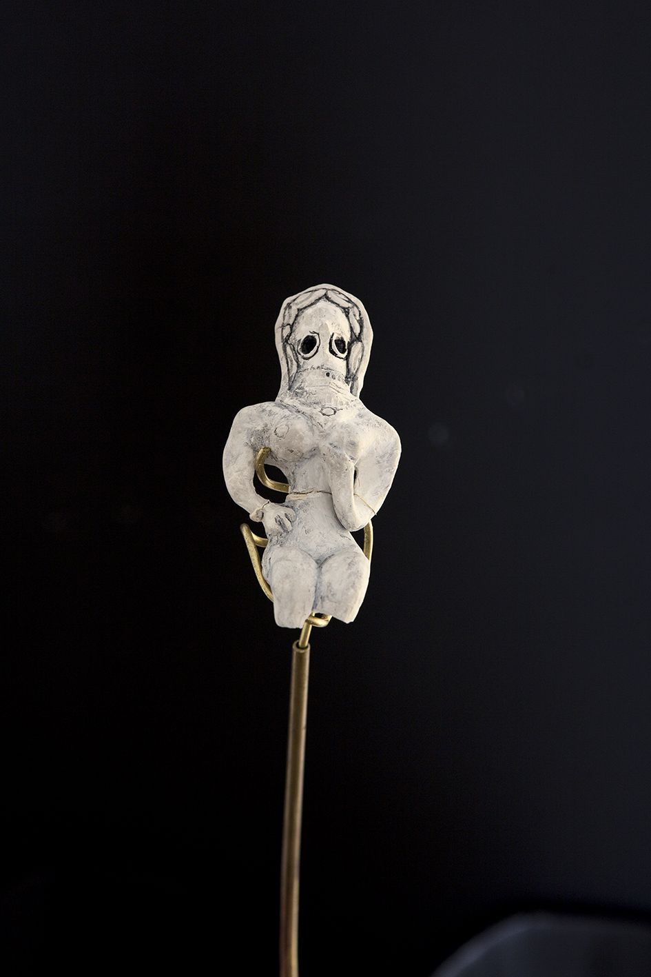 Gedi Sibony, Held By Hands, 2012 (detail), Acrylic paint, canvas, foam core, brass, plaster, 51 1/8 x 51 1/8 inches