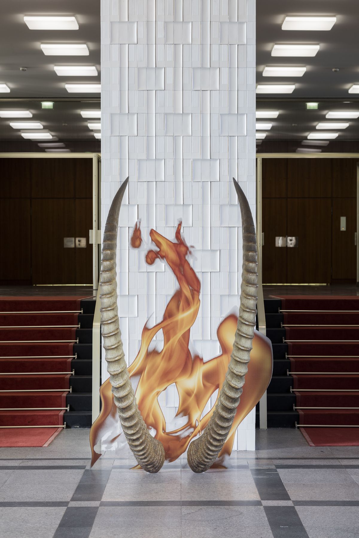 Katja Novitskova, Installation view, 9th Berlin Biennale, ESMT, Berlin, 2016