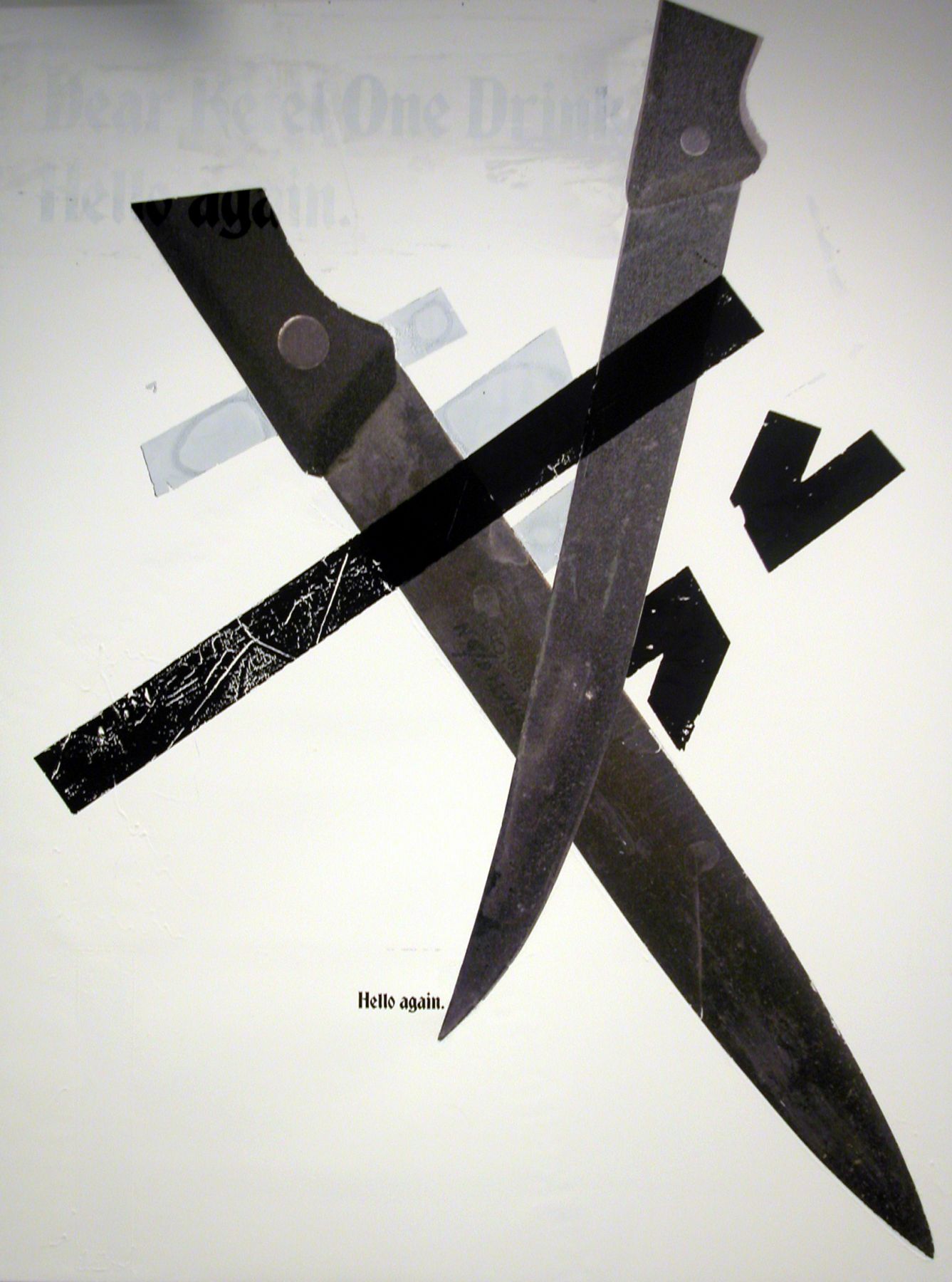 Untitled (Ketel I), 2005, silkscreen and inkjet on canvas, 48 x 36 inches