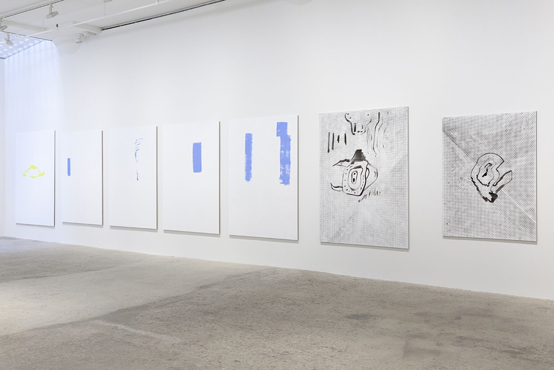 Michael Krebber, Installation View, Ground Floor, Greene Naftali, New York, 2015