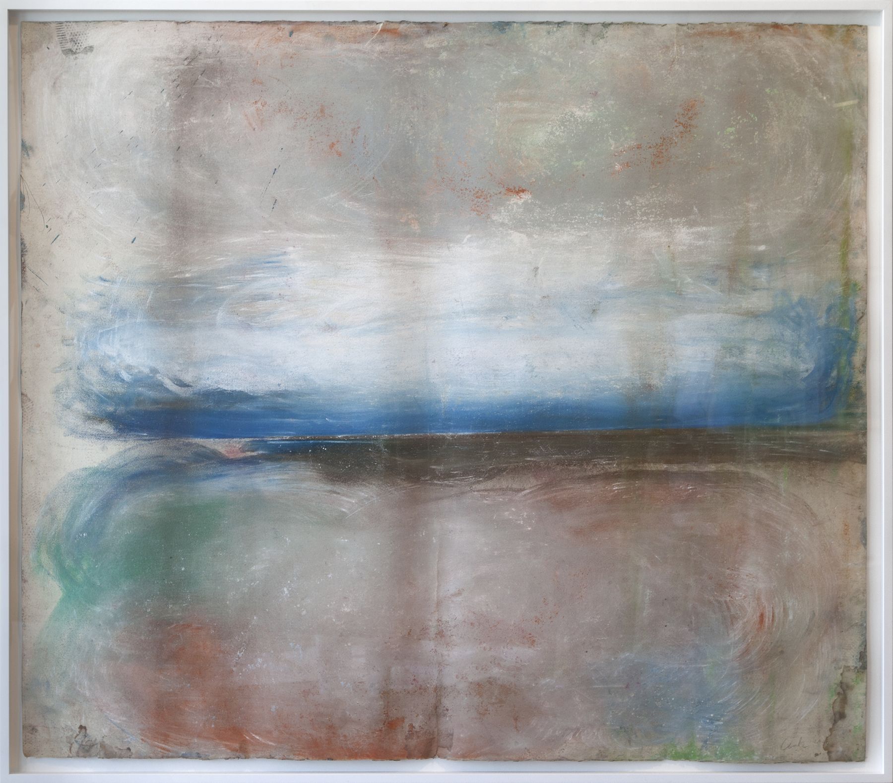 Ed Clark Untitled, 2013 Dry pigment on paper Paper: 51 1/2 x 60 inches (130.8 x 152.4 cm) Frame: 54 3/8 x 62 7/8 inches (138.1 x 159.7 cm)