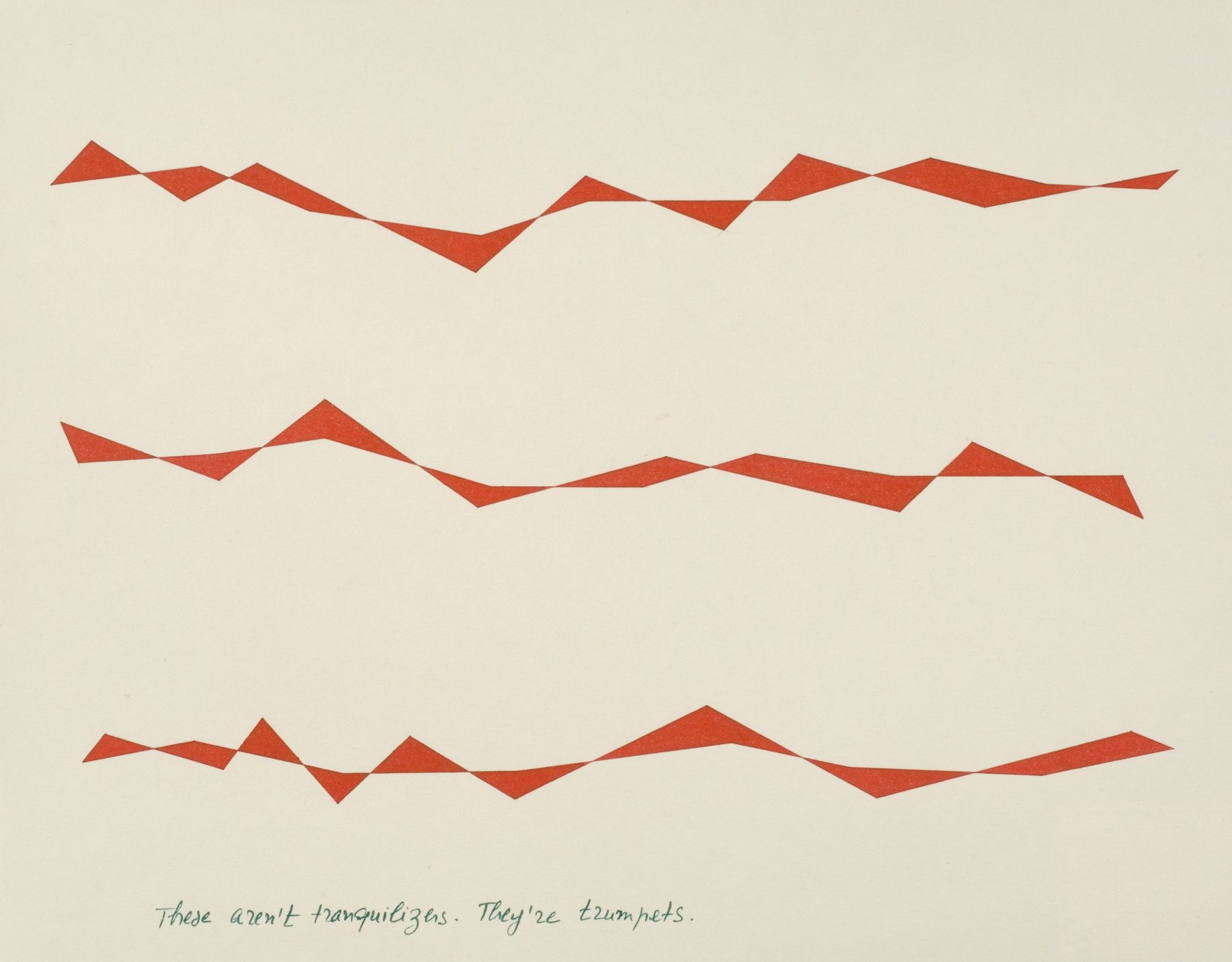 It's like seeing with the eyes of a lion, c. 1982, diptych, ink on Arches paper