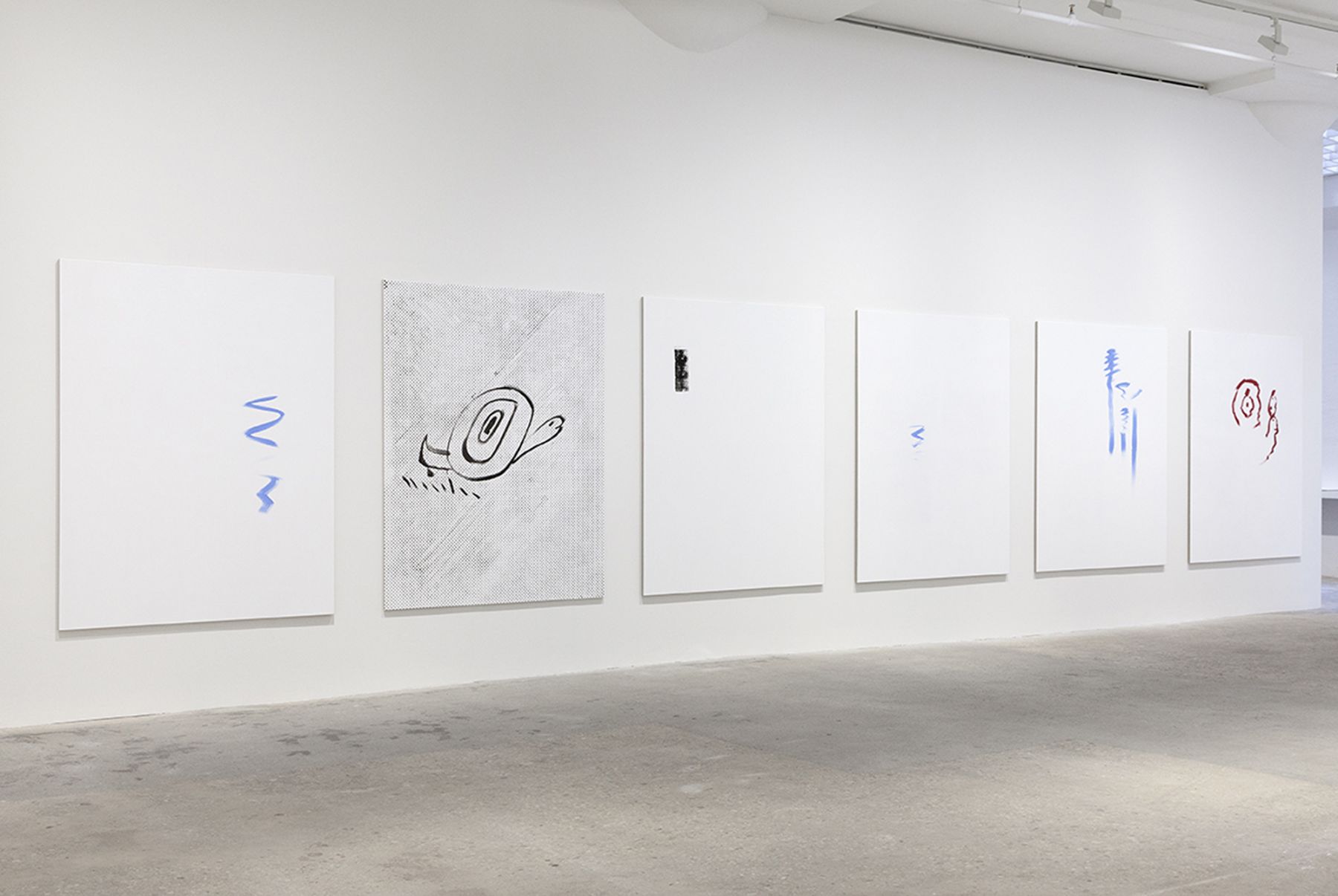 Michael Krebber, Installation View, Ground Floor, Greene Naftali, New York, 2015