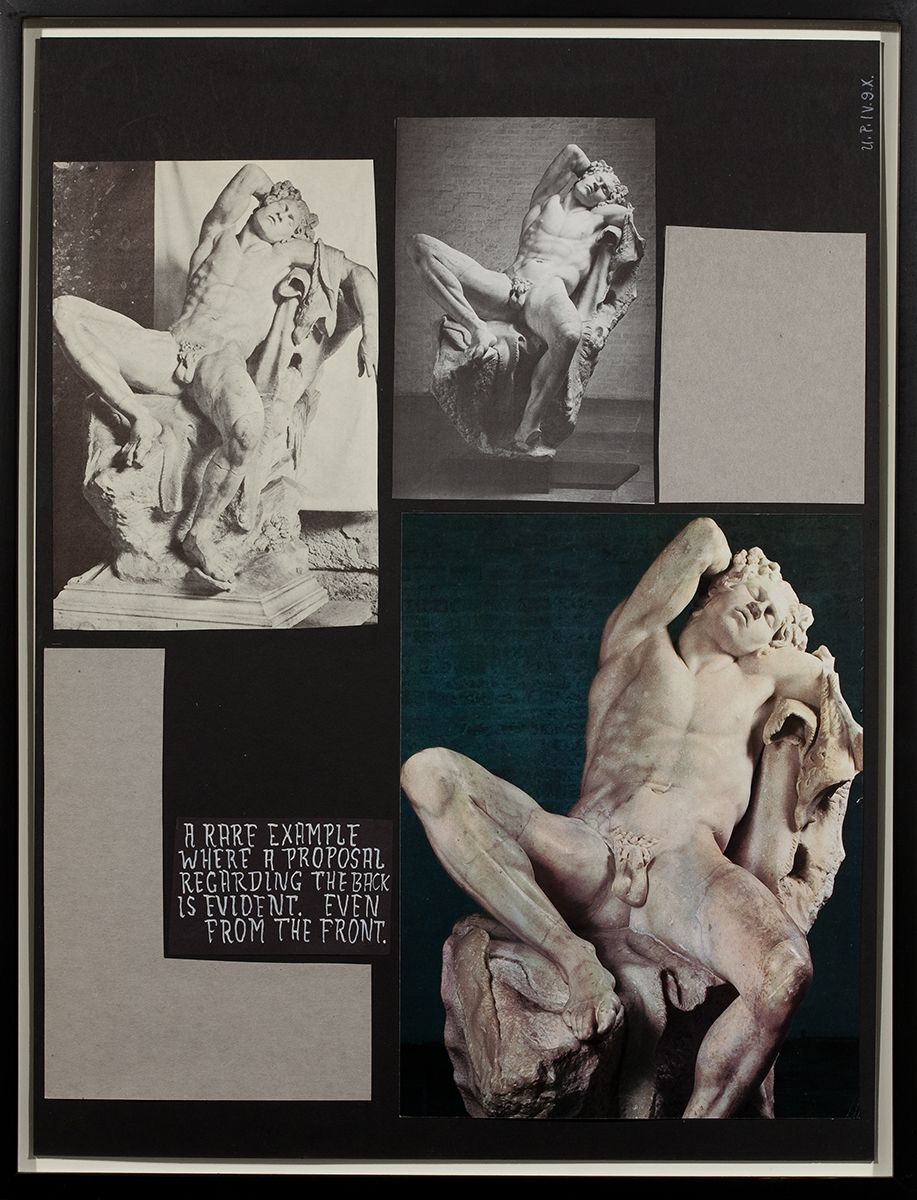 Urbis Paganus IV.9.X (Sleeping satyr), 2009, mixed media on matte board, 20 x 15 inches