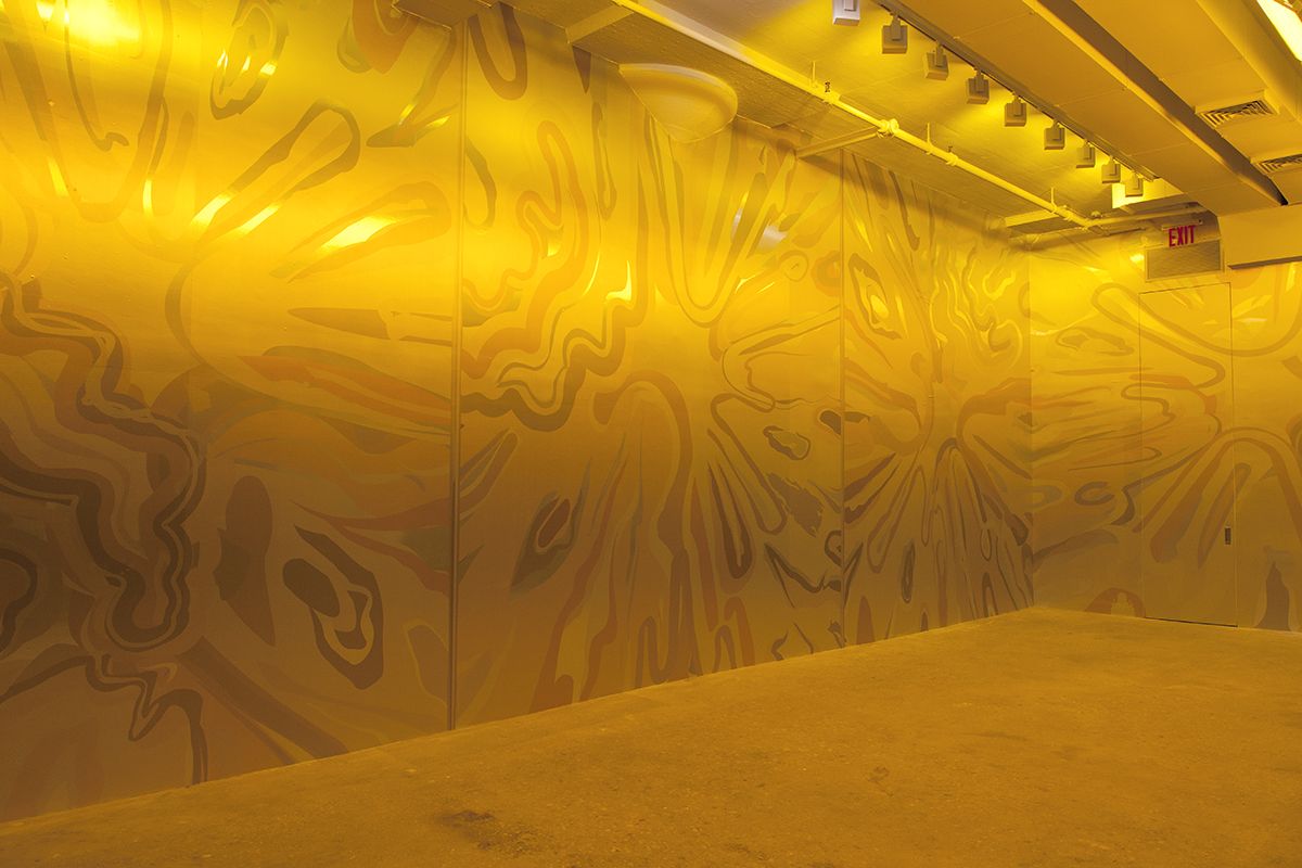 Peter Halley, Five Yellow Explosions, 2017
