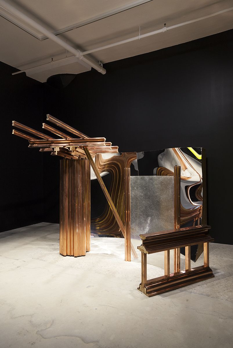 Robert Morris, Untitled, 1978 Mirror, plastic and copper 108 x 216 x 156 inches (274.3 x 548.6 x 396.2 cm)