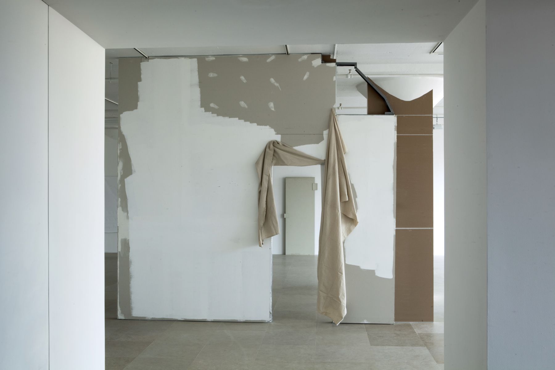 Gedi Sibony, The Cutters, 2007/2010, canvas, paint, wall, 137 x 164 x 13 inches