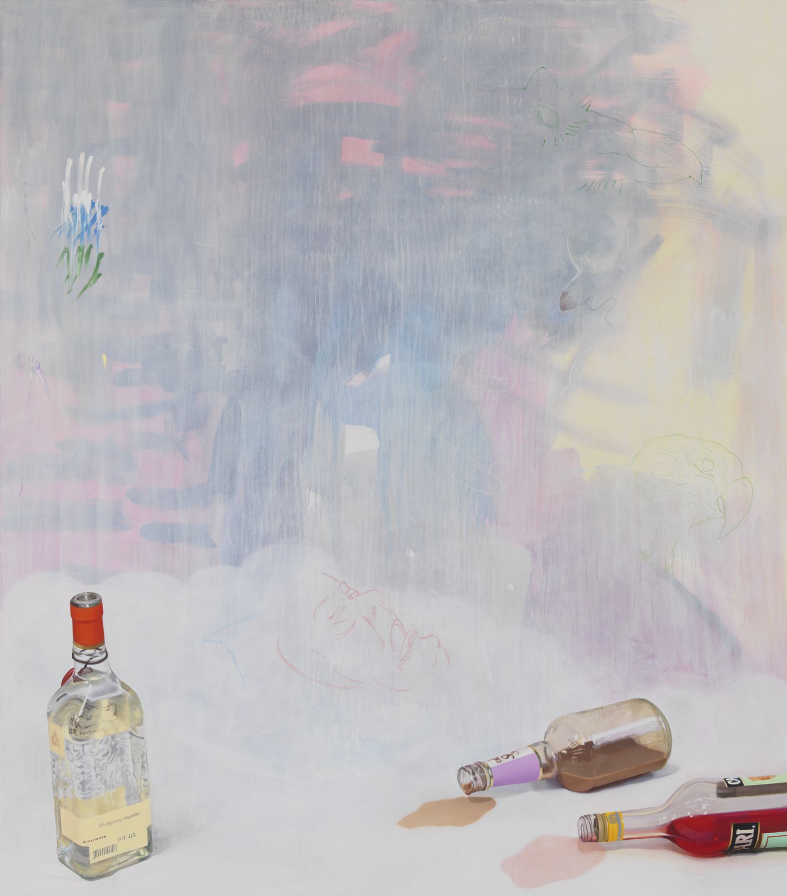 Monika Baer Überlieferung verpflichtet, 2014 Acrylic and oil on canvas 98 3/8 x 86 5/8 inches (250 x 220 cm) (