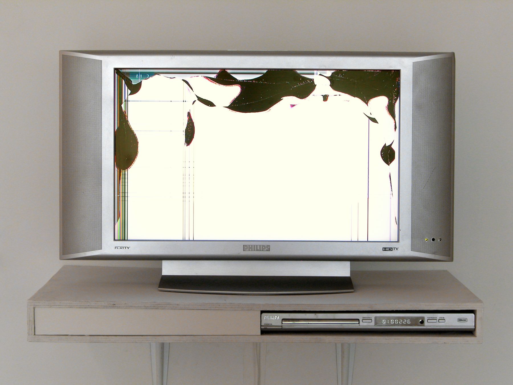 Bernadette Corporation, Hell Frozen Over, 2008, Customized Philips FlatTV monitor, DVD (Bernadette Corporation Hell Frozen Over 2000), dvd player