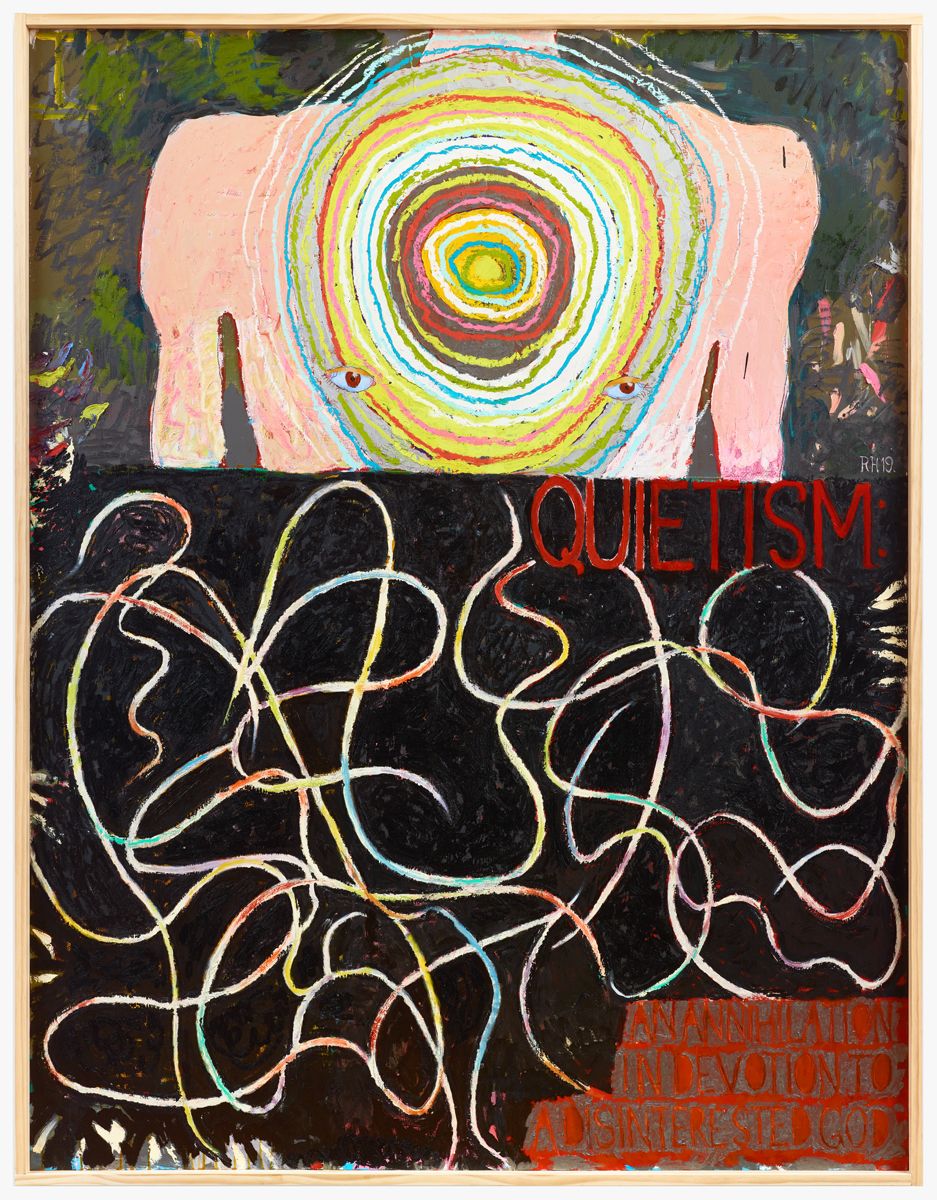 Emptied, Lost and Swallowed Up in Thee (Quietism), 2019, Oil on panel, 79 1/2 x 61 1/2 x 3 inches (201.9 x 156.2 x 7.6 cm)