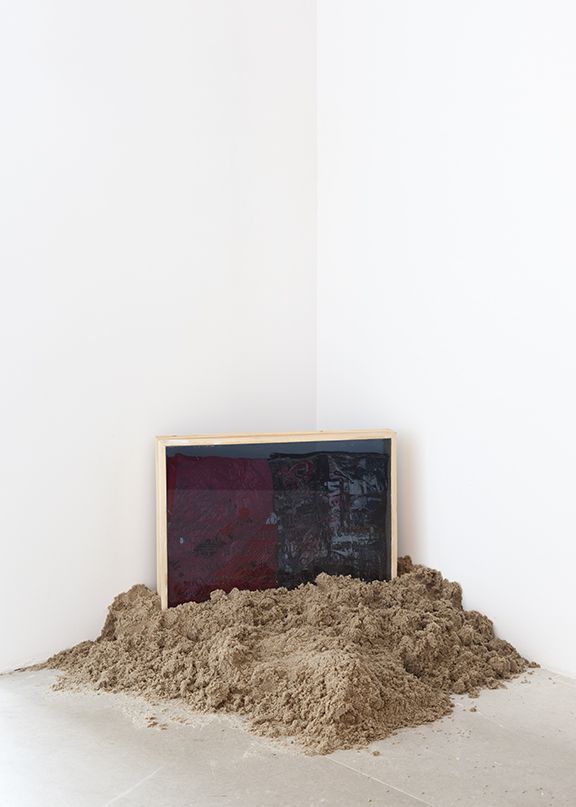 FREAK OUT, Ben Morgan-Cleveland, Alone, 2012, Fused plastic, pine, wood, glue, glass, UV protective window tint, epoxy, soss invisible hinges, sand, dimensions variable