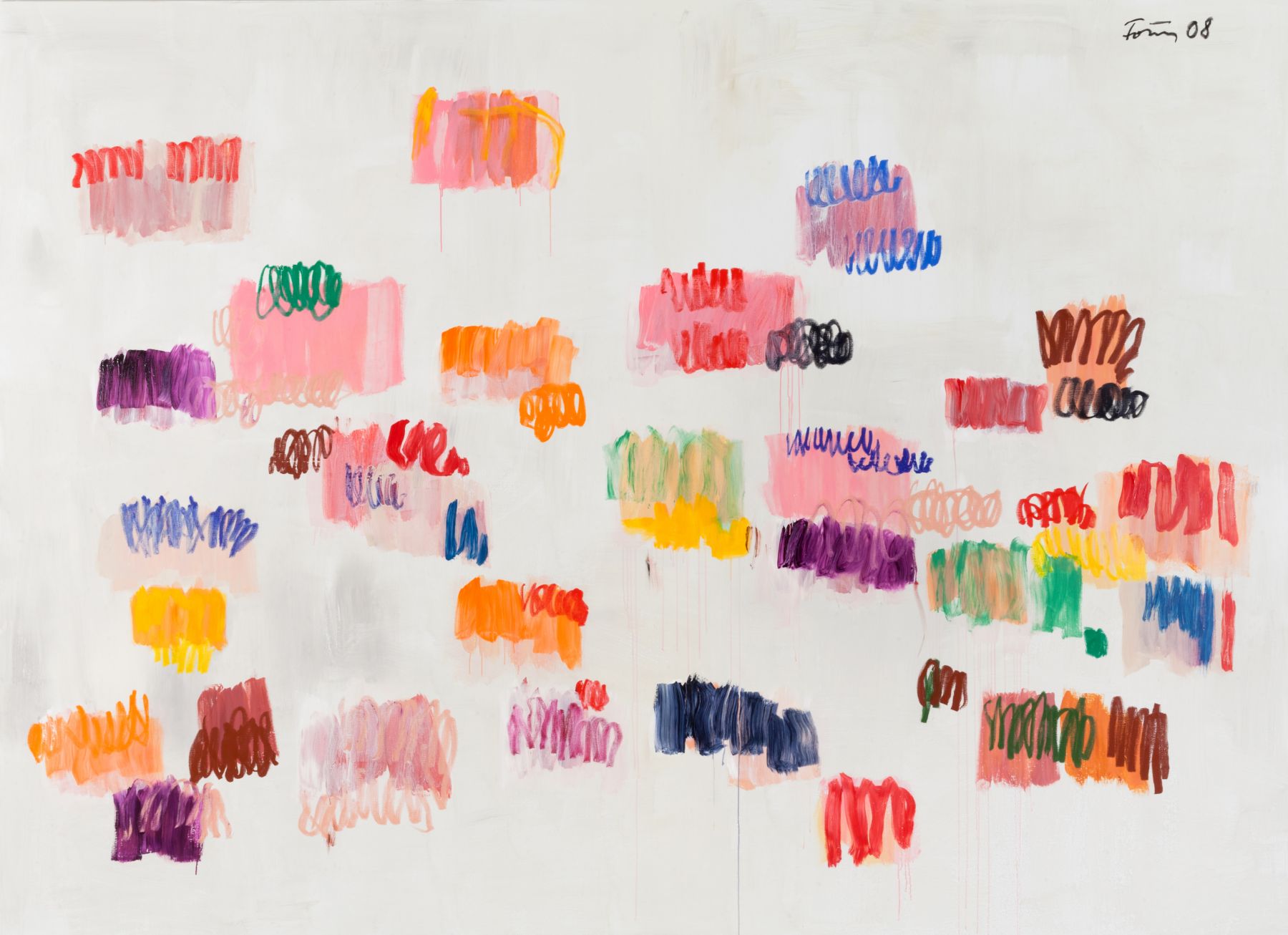 Gunther Forg, Untitled, 2008, Acrylic and oil on canvas, 114 1/8 x 157 1/2 inches