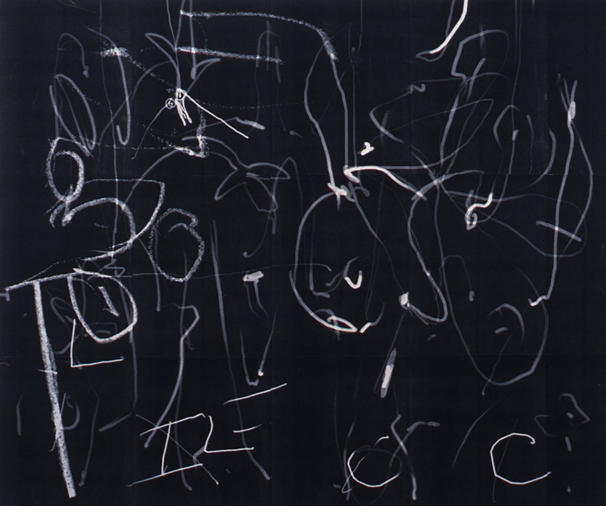 Luke Murphy, Hangmen Fruit Small, 1996, laser prints, acrylic mediums on canvas