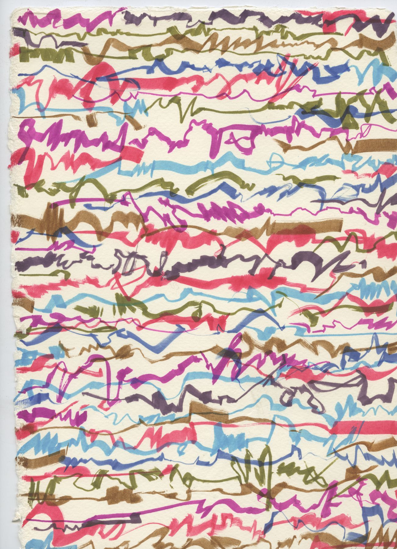 Letter, 1982, colored feltpen on paper, 11 3/4 x 8 3/8 inches