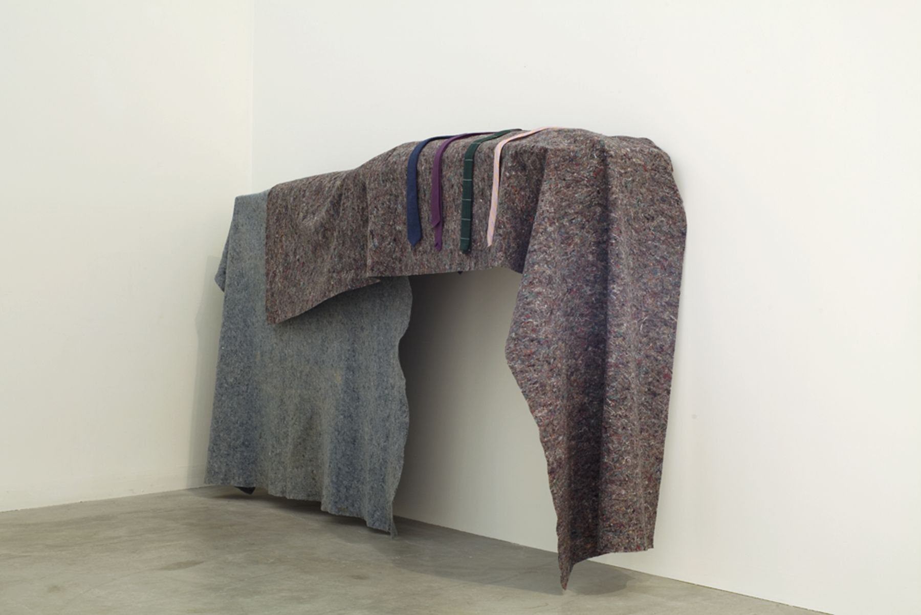 Gedi Sibony Made For Ribbons, 2009 Blankets, neckties 57 x 106 x 24 inches 12.7 x 269.24 x 60.96 cm