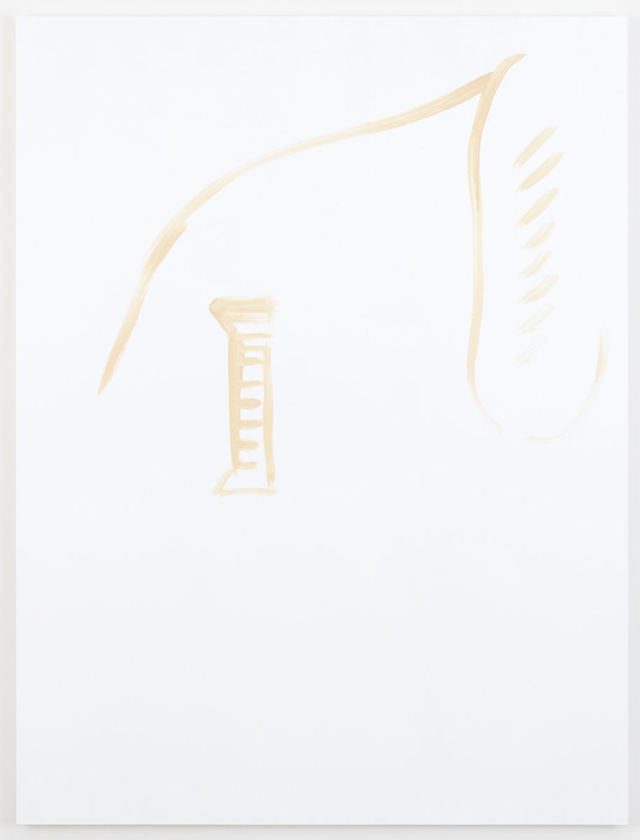 Michael Krebber Herbes de Provence, Gauloises, 2018 Acrylic on canvas 78 x 59 inches (198.1 x 149.9 cm)