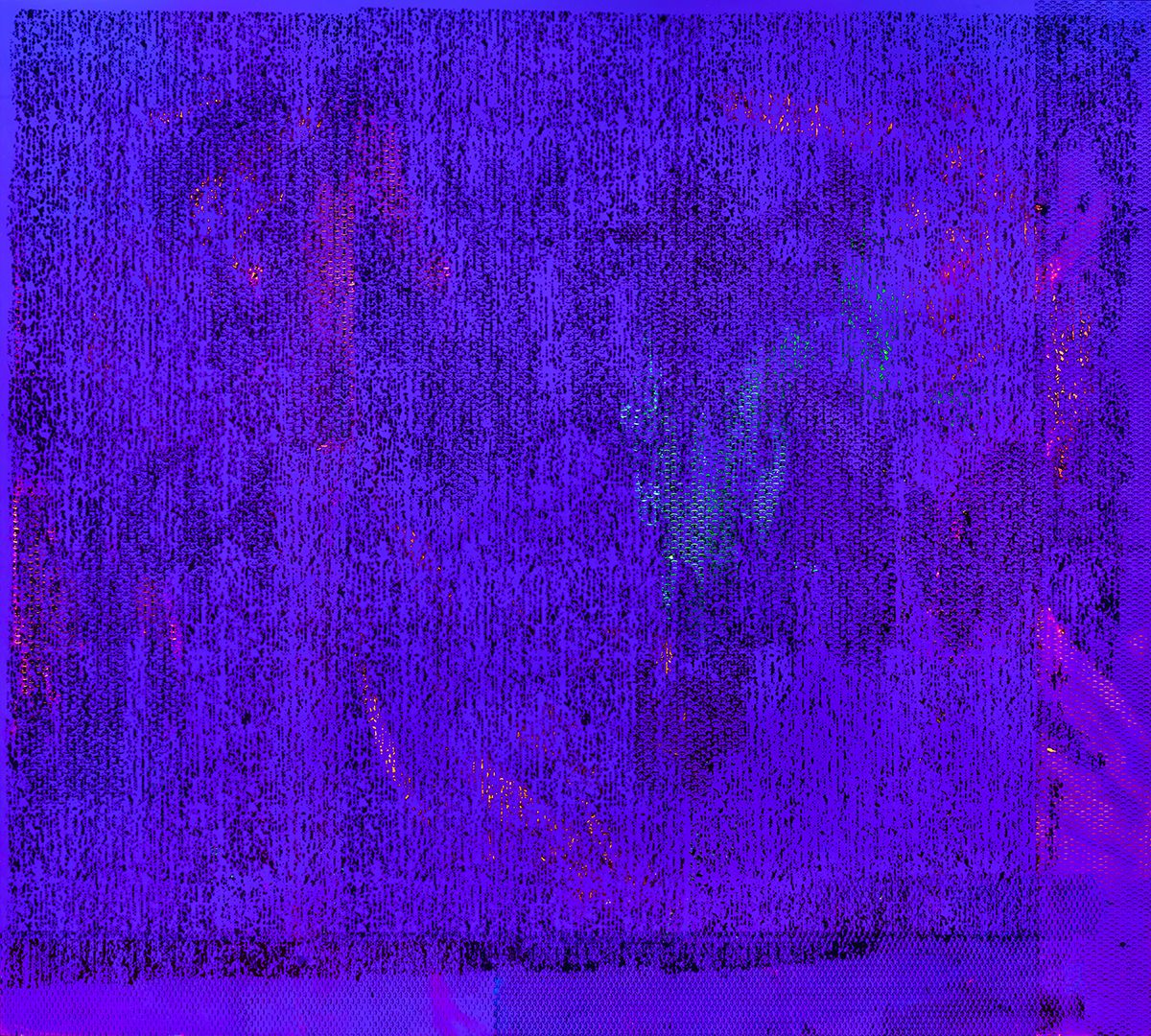 Jacqueline Humphries Untitled, 2015 Enamel on linen 114 x 127 inches (289.6 x 322.6 cm)