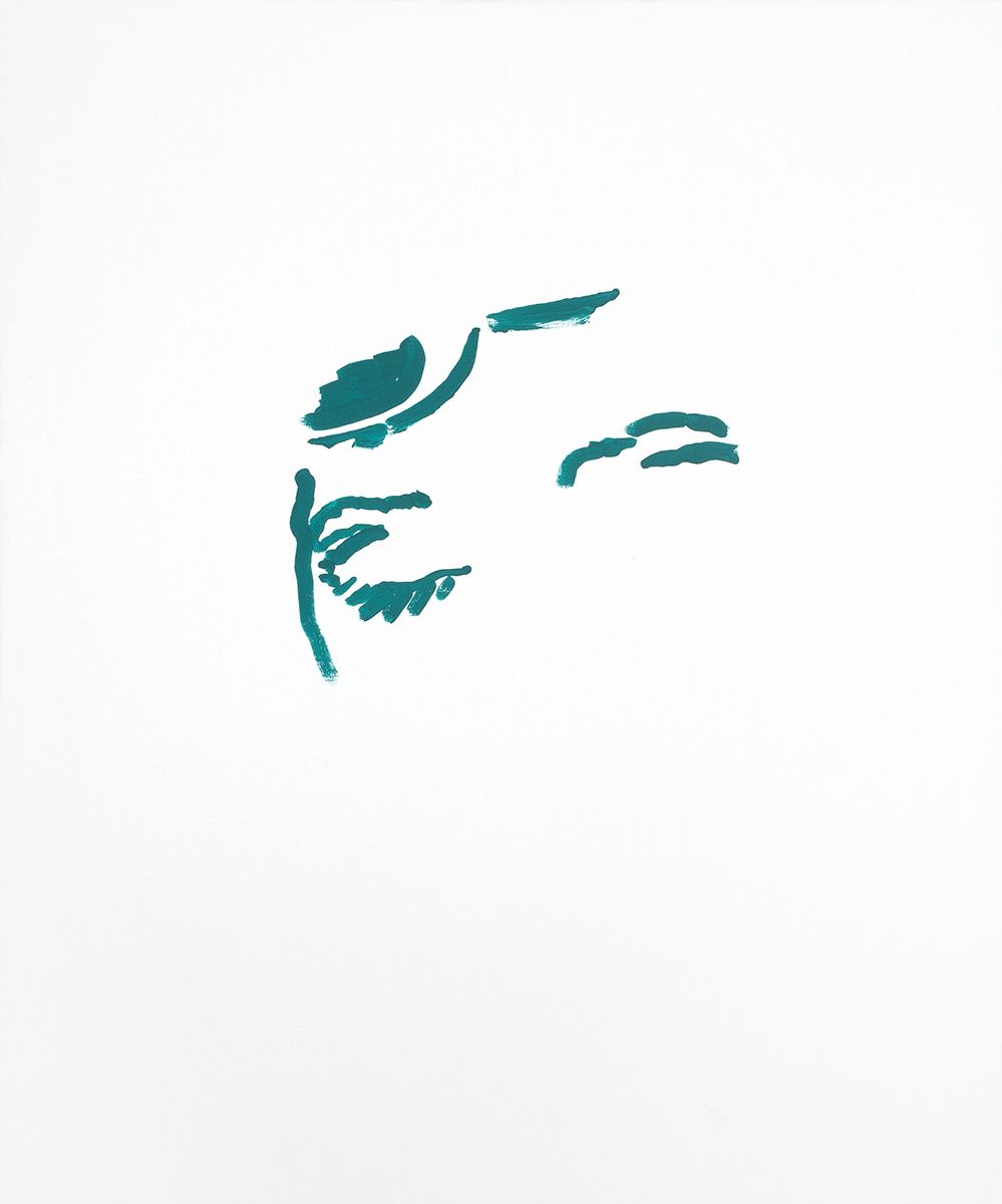 Michael Krebber A Ha?, 2001 Oil on canvas 48 x 39 1/2 inches (121.9 x 100.3 cm)