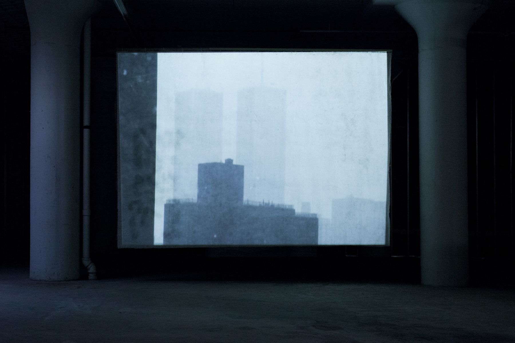 Lutz Bacher, Snow, 1999, Digital video authored to DVD, color/silent, Carpet, 6 minutes 28 seconds