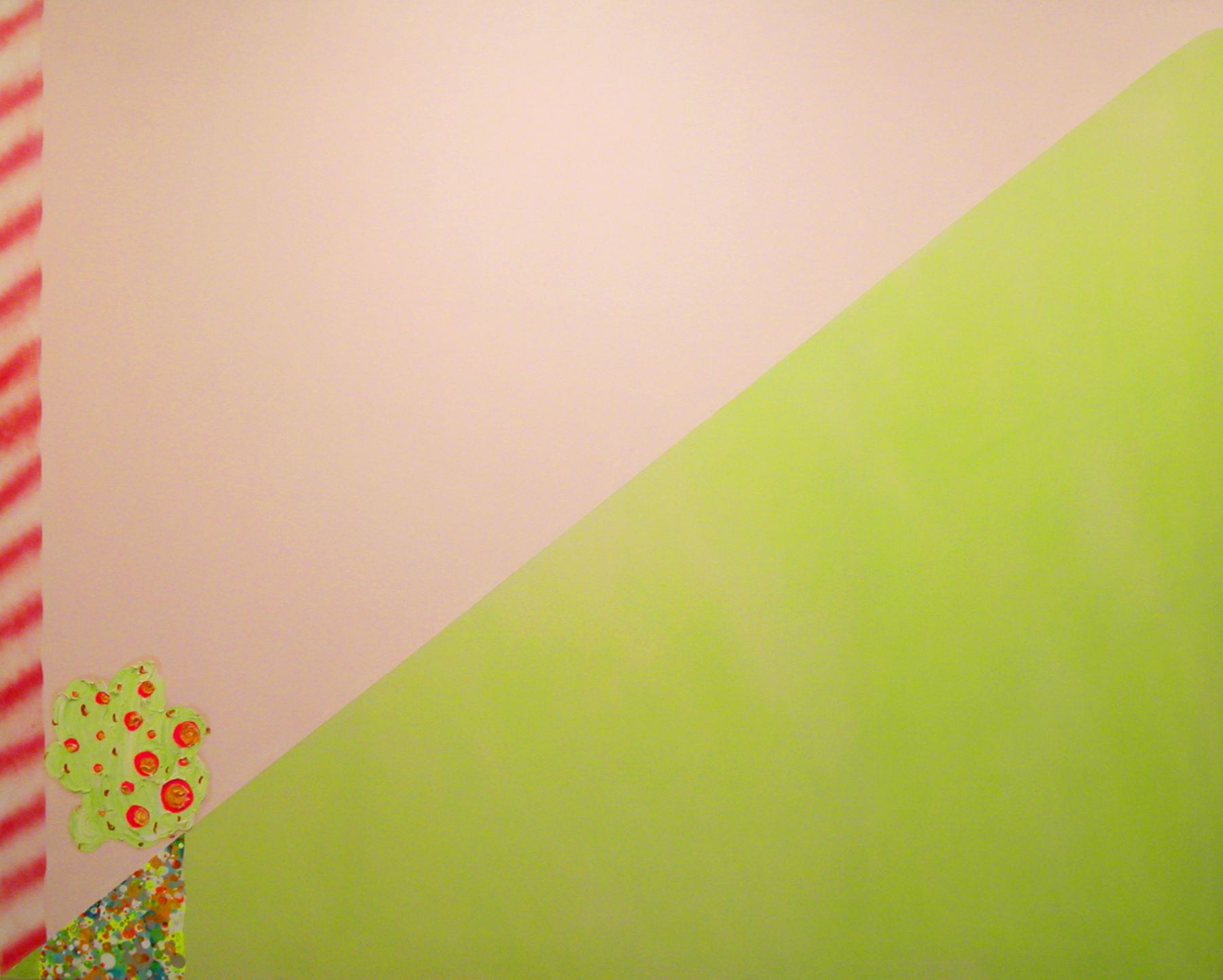 Laura Owens, Untitled, 1994, Oil and acrylic on canvas, 96 x 120 inches