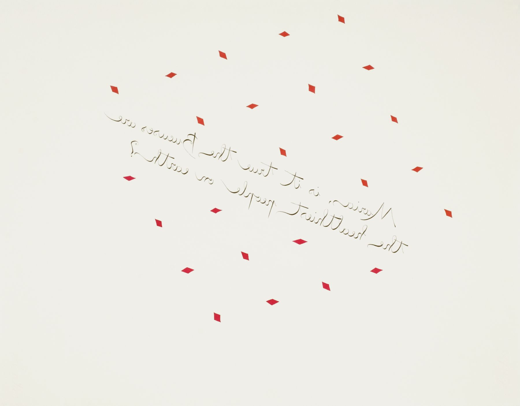 Maria, is it true..., c.1982, Ink and pencil on Arches paper