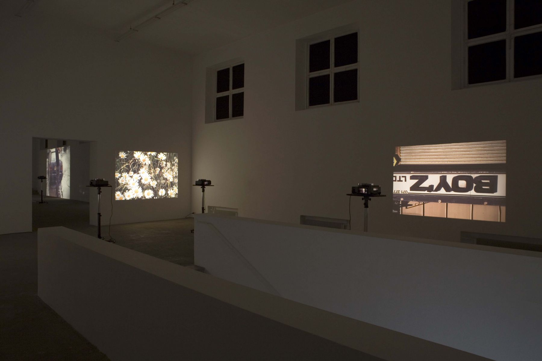 Installation View, Hilary Lloyd, Kunstverein Münich, Munich, 2006