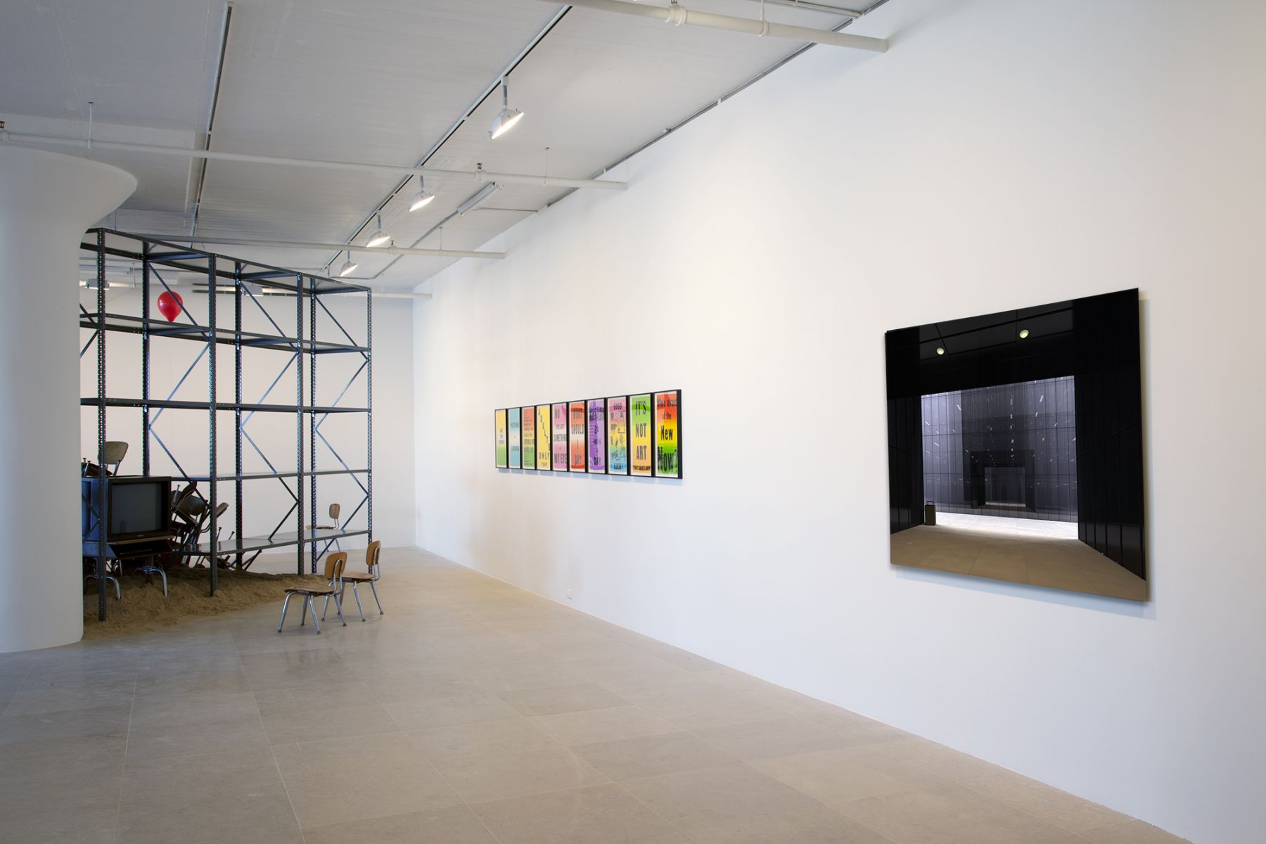 Installation view, ENTERTAINMENT, Greene Naftali, New York, 2012
