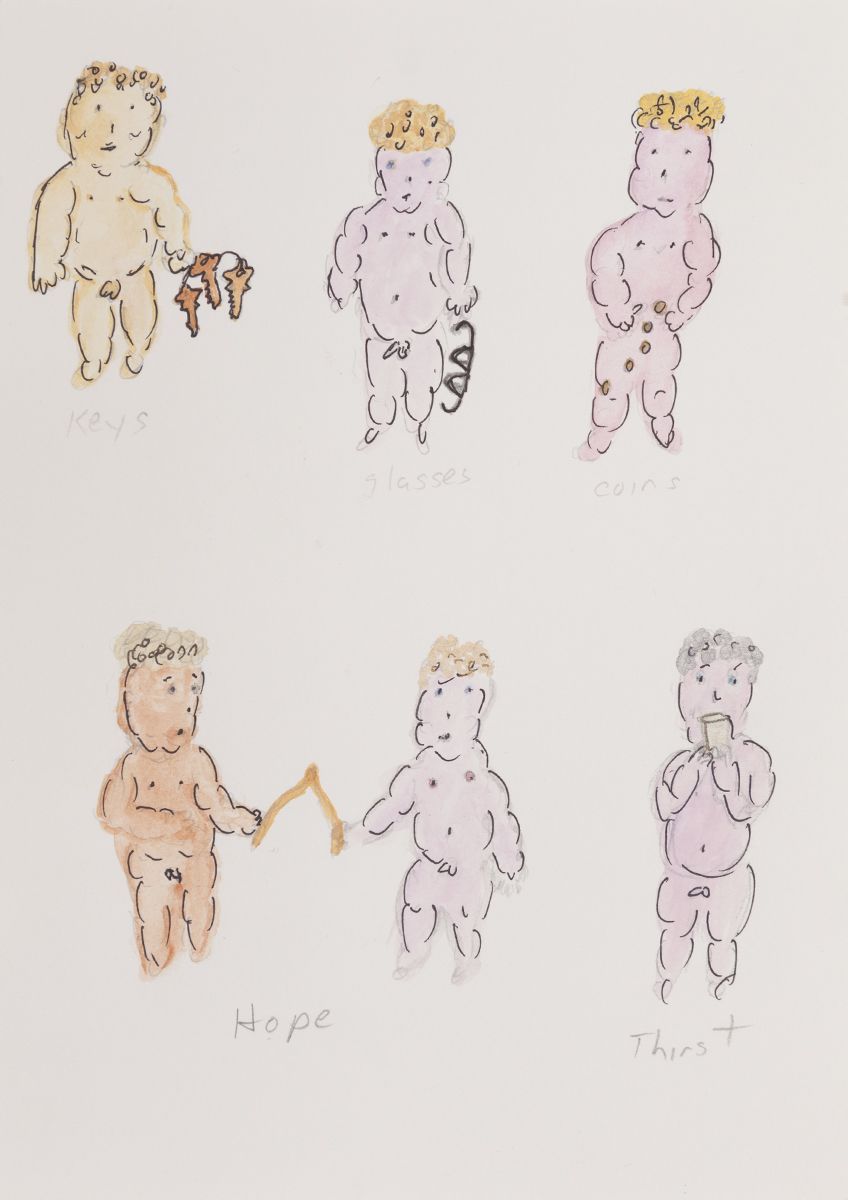 Putti, 2015 Ink and watercolor on paper