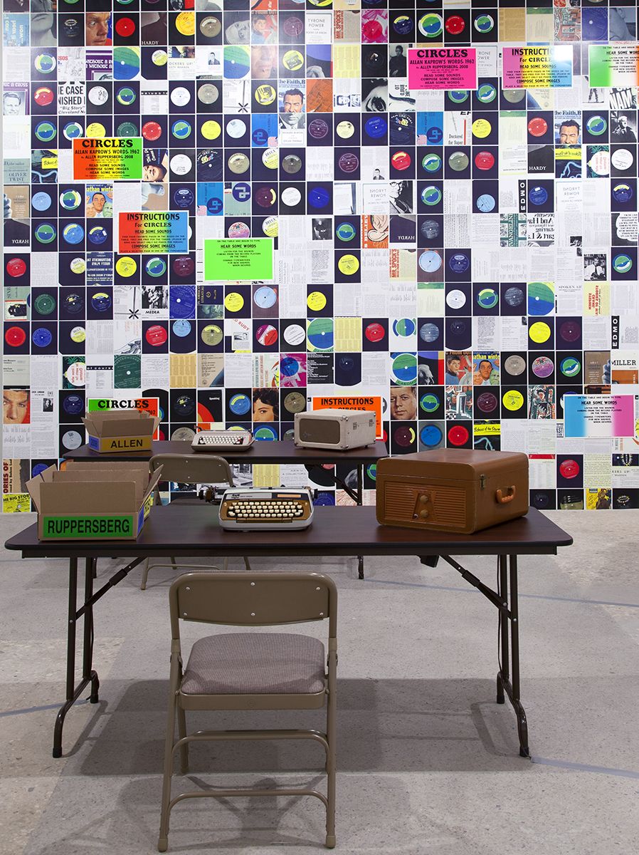 CIRCLES: Allan Kaprow's words, 1962, By Allen Ruppersberg, 2008 (detail)