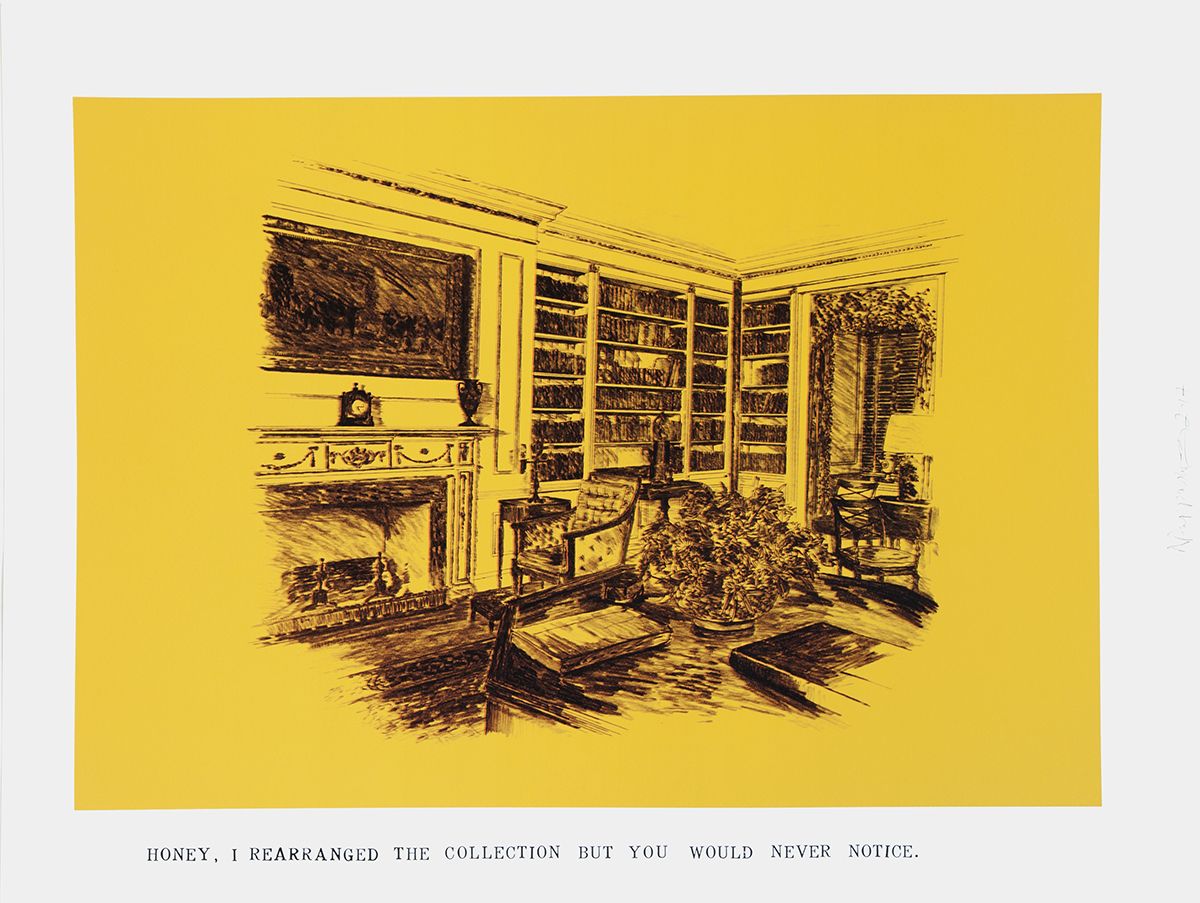 Allen Ruppersberg Untitled, 2014 Silkscreen Paper: 38 1/2 x 50 inches (97.8 x 127 cm) Frame: 41 x 53 inches (104.1 x 134.6 cm)