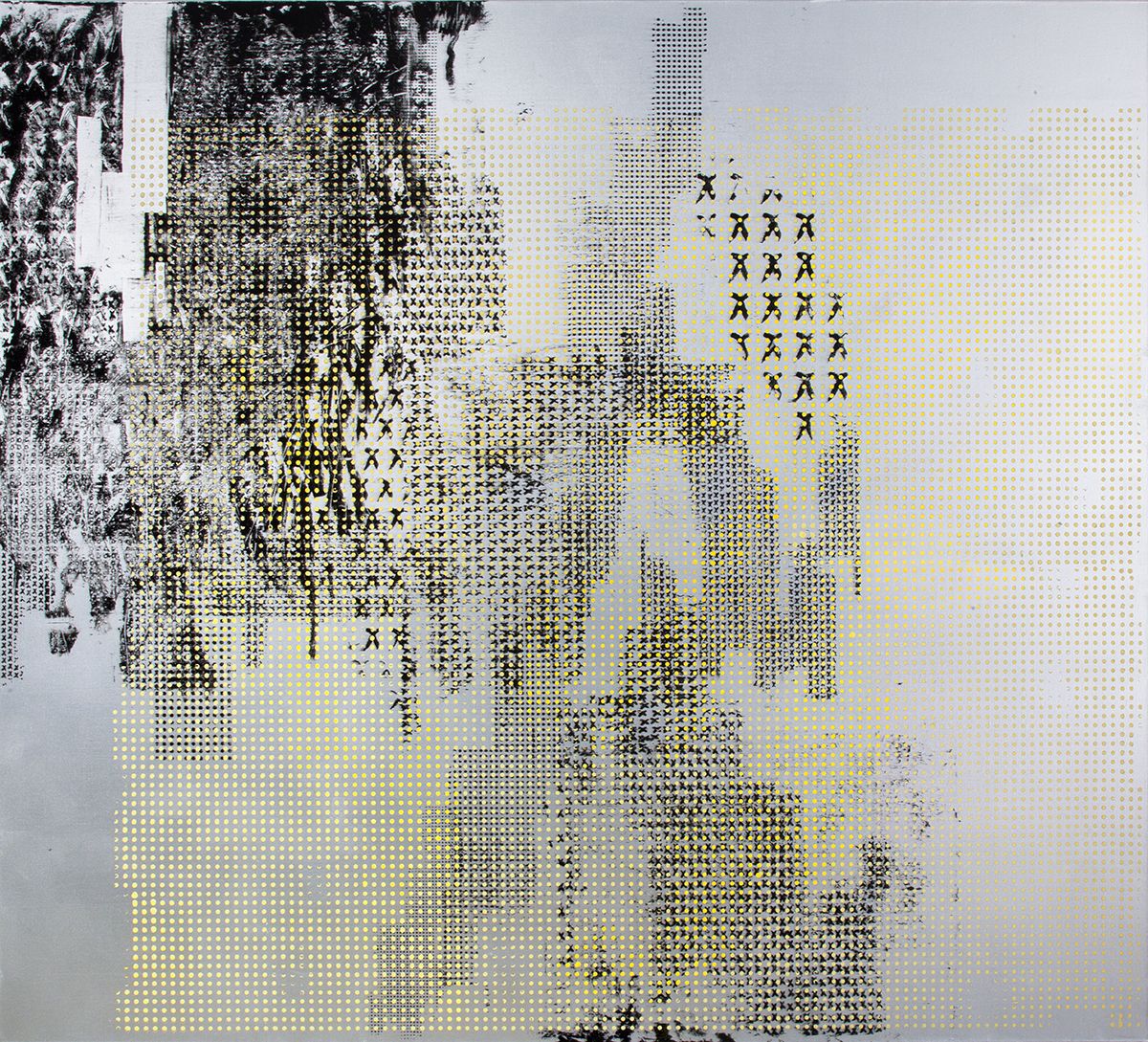 Jacqueline Humphries oo oo%, 2015 Oil on linen 100 x 111 inches (254 x 281.9 cm)