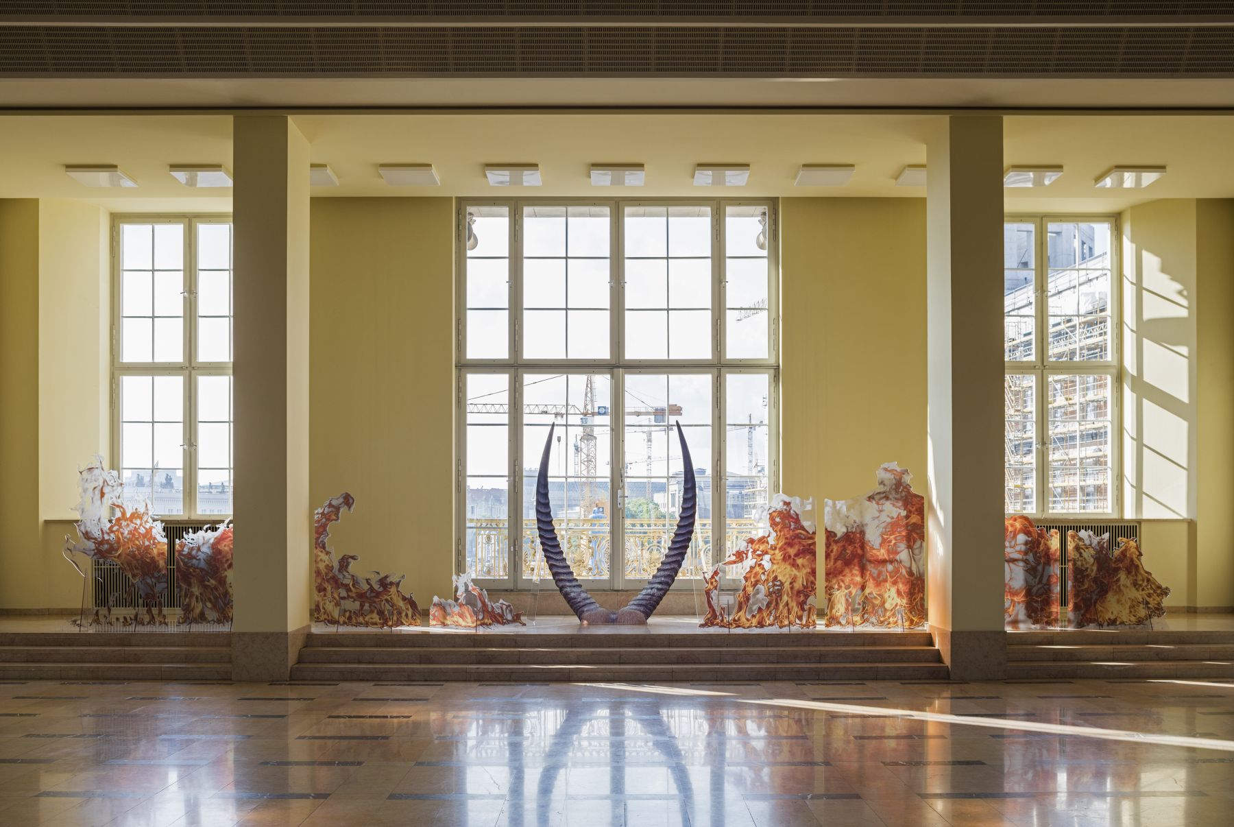 Katja Novitskova, Installation view, 9th Berlin Biennale, ESMT, Berlin, 2016