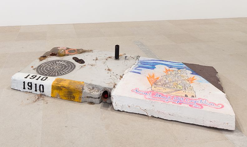 Julie Becker, 1910 West Sunset Blvd 2000, Mixed media sculpture, 99 x 52 x 16 inches