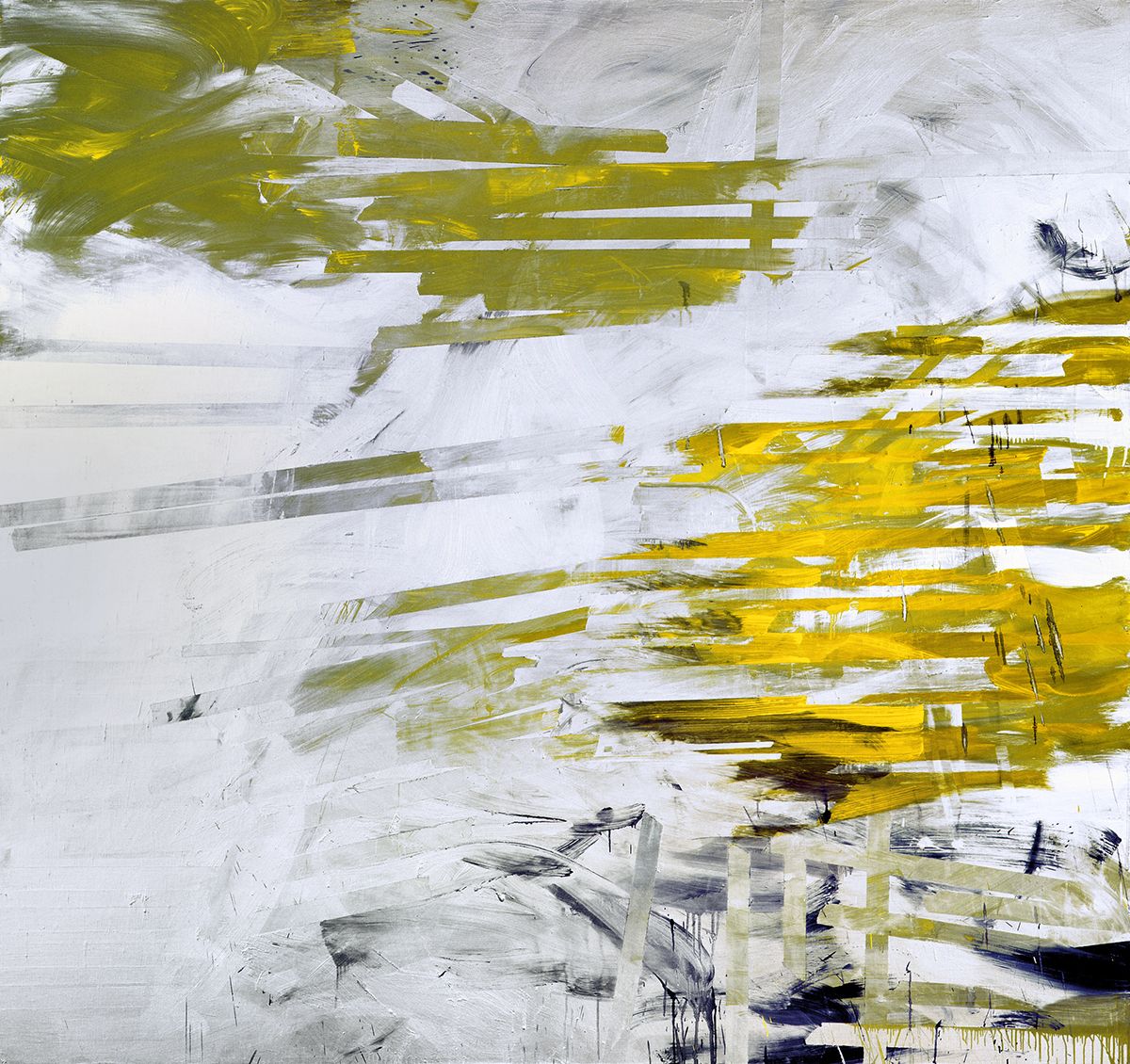 Jacqueline Humphries Stubbornface, 2006 oil on linen 90 x 96 inches 228.6 x 243.8 cm