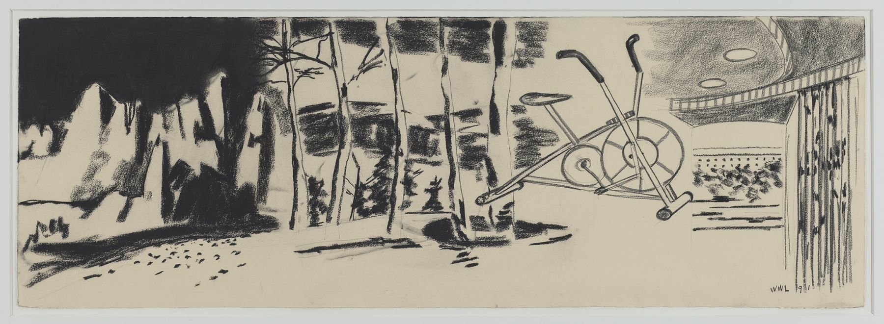 William Leavitt Landscape with Exercycle and Interior, 1991