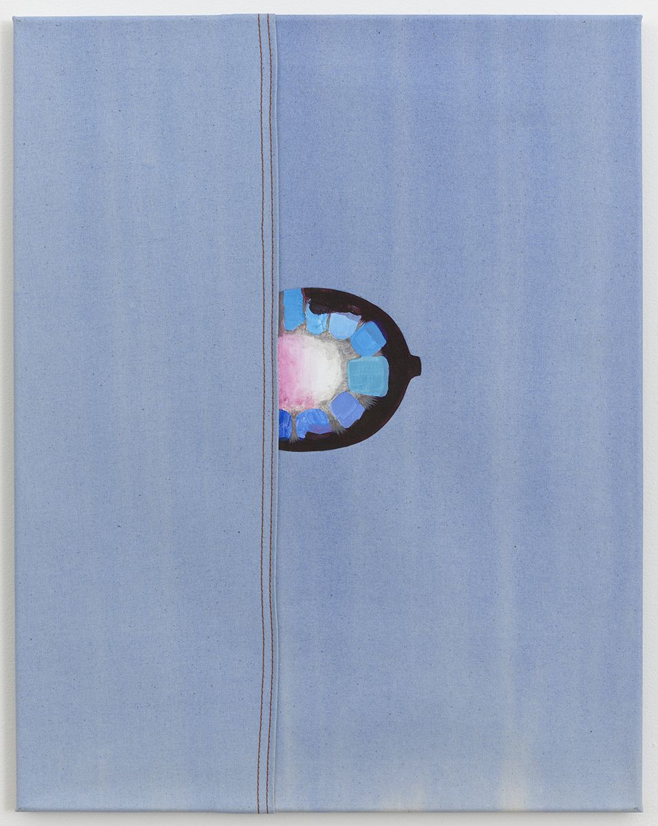 Monika Baer Untitled, 2008 Watercolor, acrylic, oil on canvas, seam 26 x 20 1/2 inches (66 x 52.1 cm)