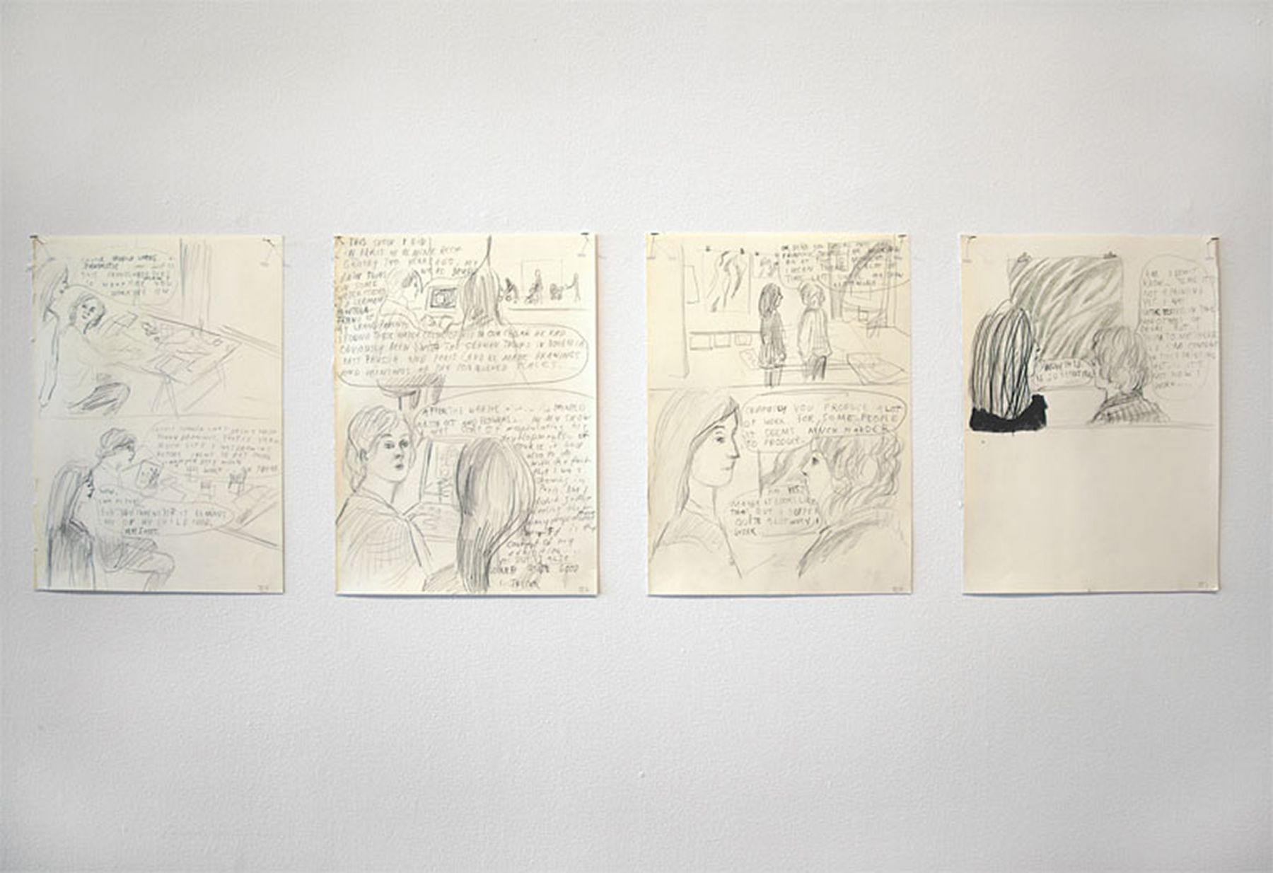 November, 2011 (detail), Pen, pencil, and watercolor on 64 sheets of paper, Dimensions variable