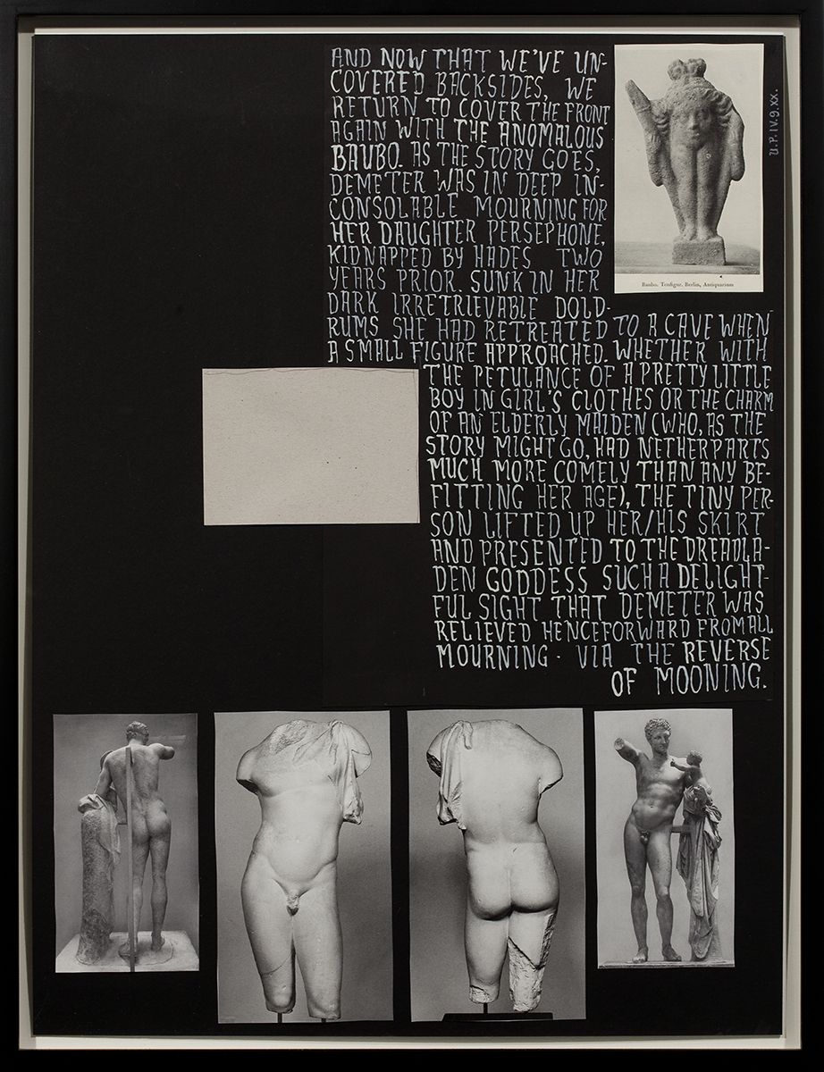 Urbis Paganus IV.9.XX. (Baubo), 2009, mixed media on matte board, 20 x 15 inches