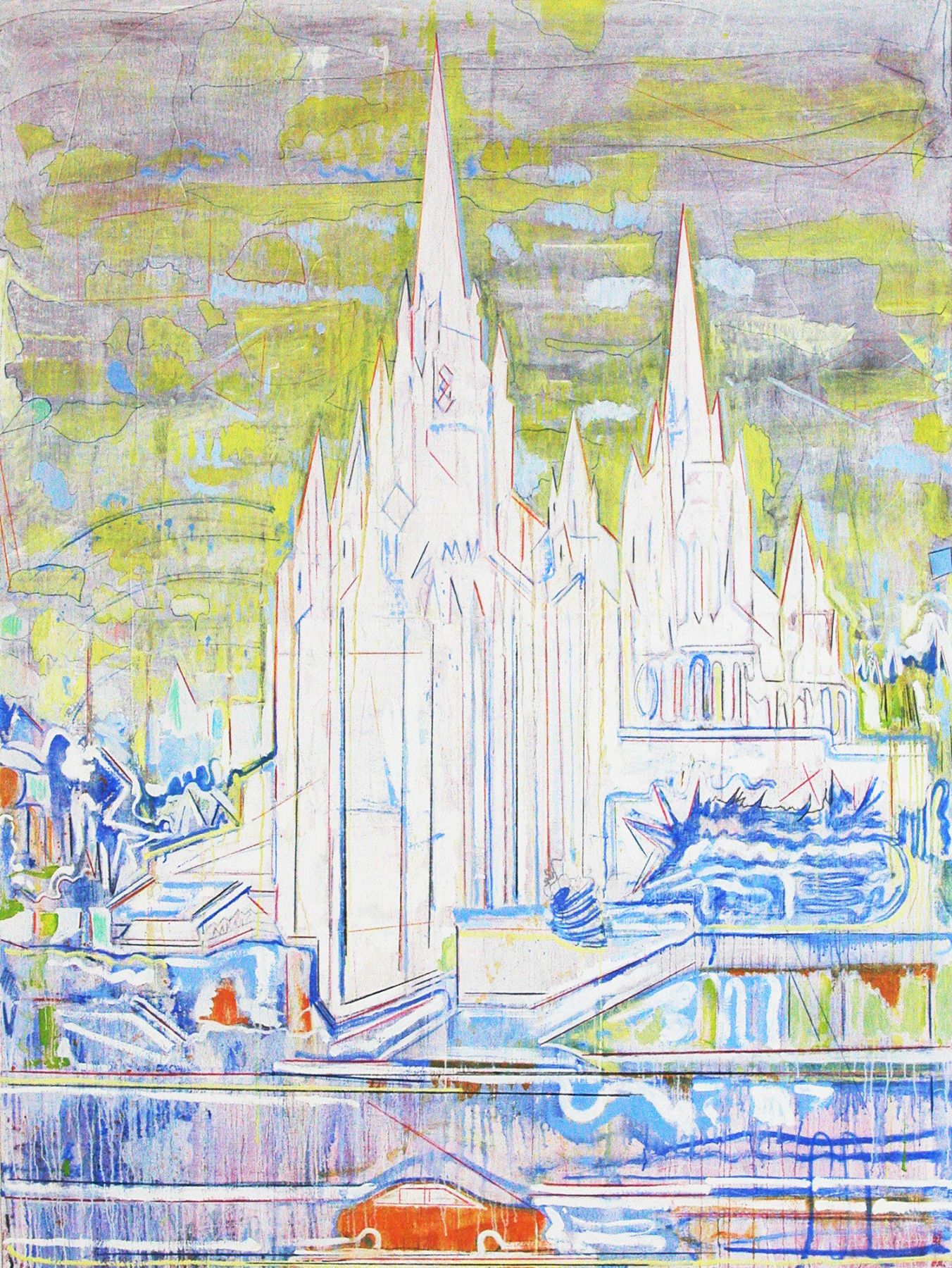 Untitled, 2005, mixed media on paper, 11 1/4 x 7 3/4 inches